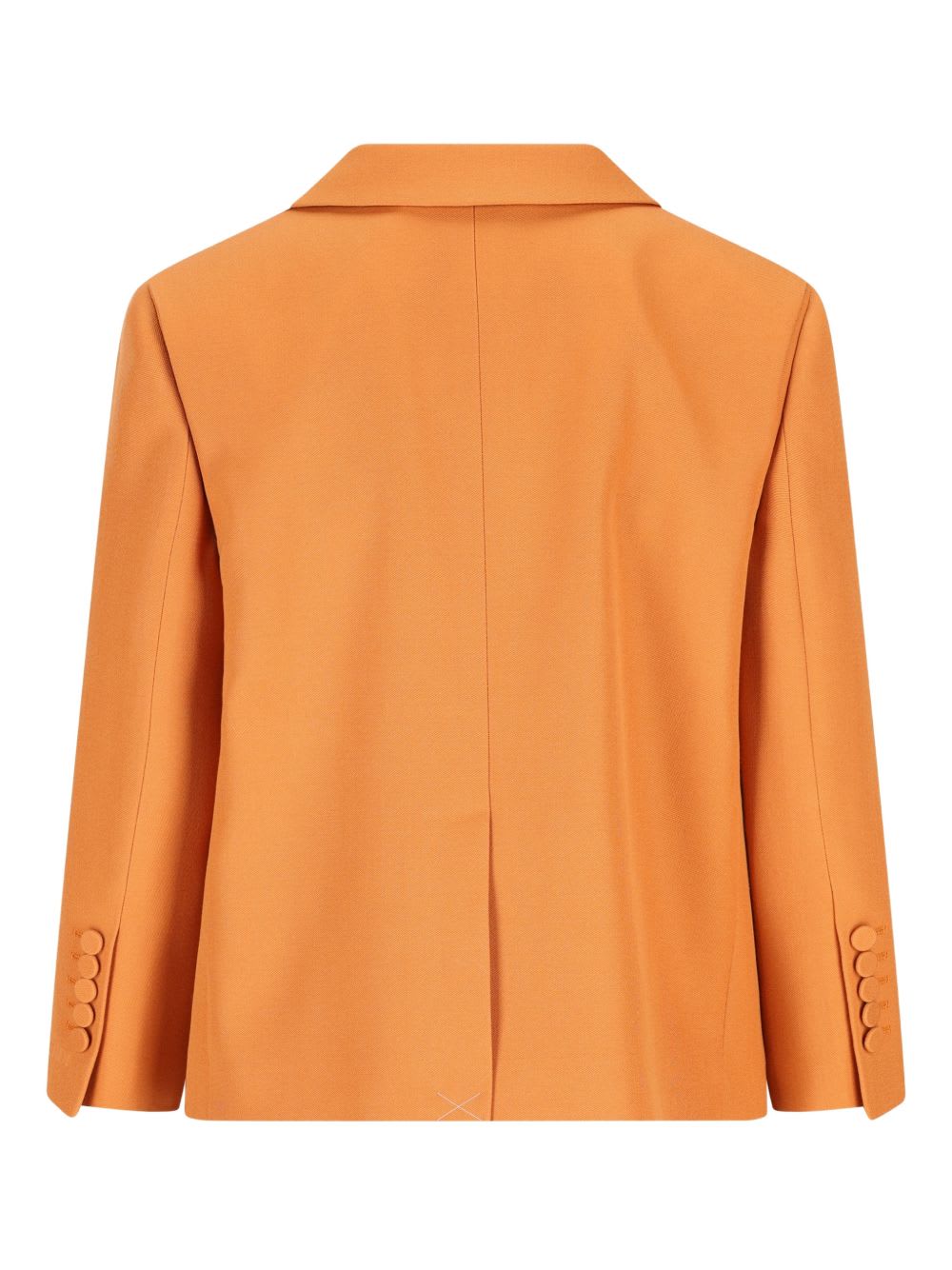 Fendi Wool Jacket Double Breasted Notch Lapels In Orange