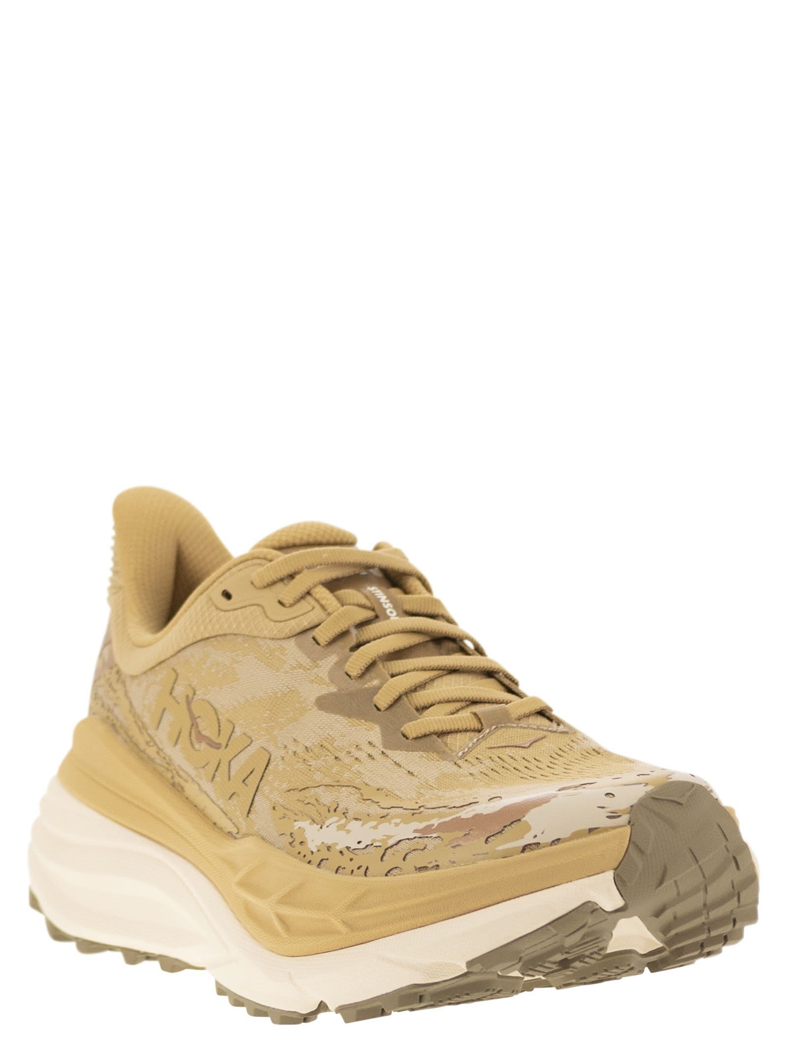 Shop Hoka Stinson 7 - Technical Fabric Trainers In Sand