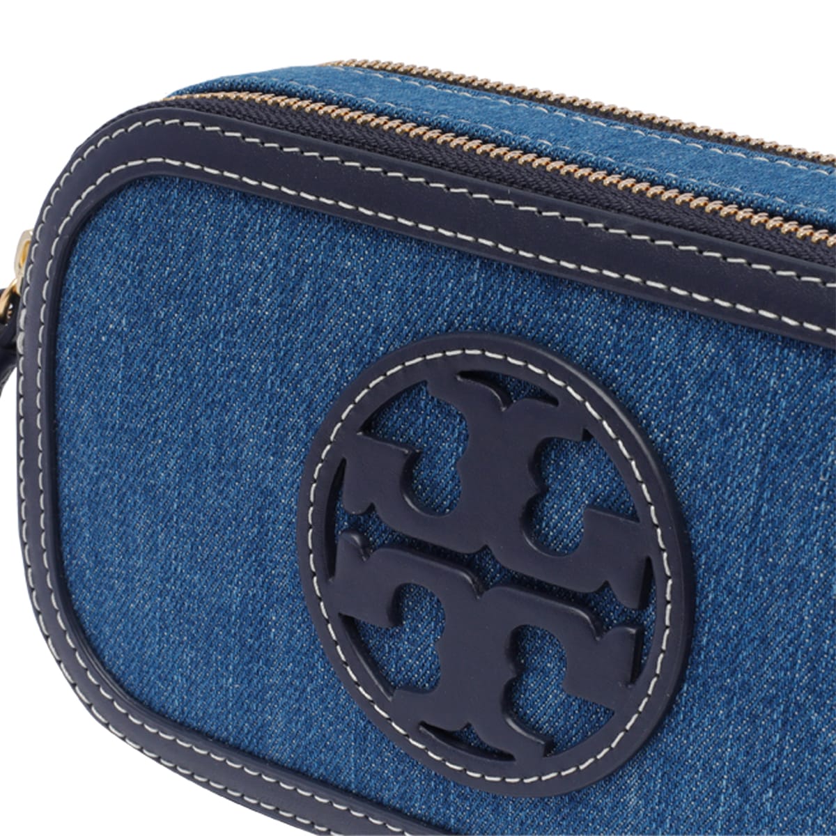 Shop Tory Burch Mini Miller Denim Crossbody Bag