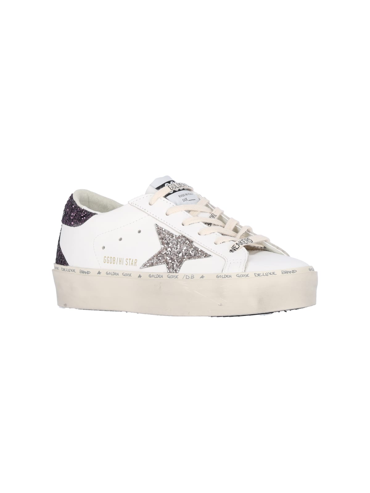 Shop Golden Goose Hi Star Sneakers In Brown