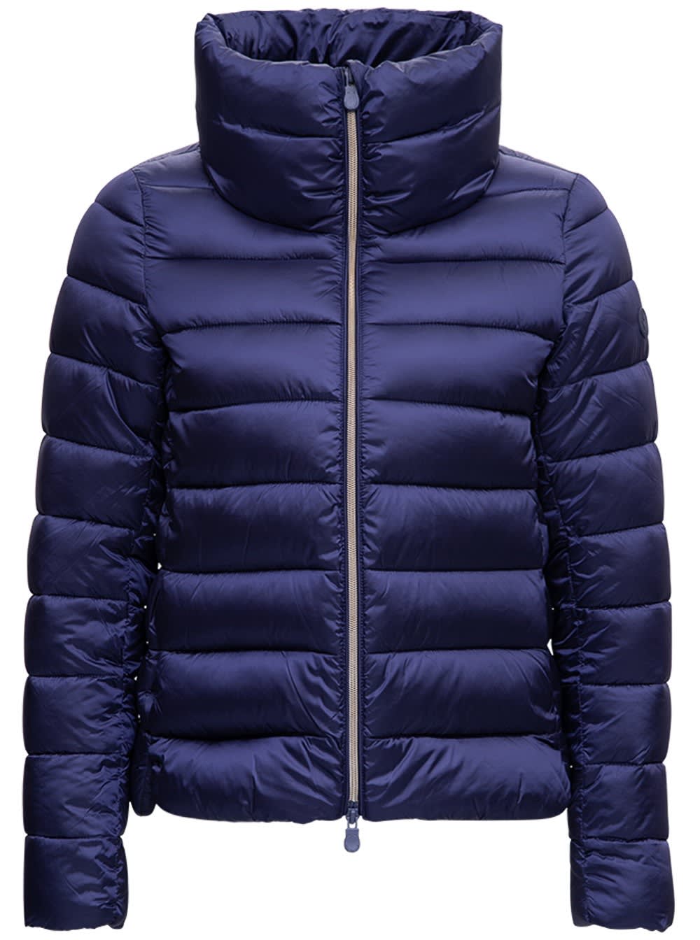 Save the Duck High Neck Ecological Blue Down Jacket