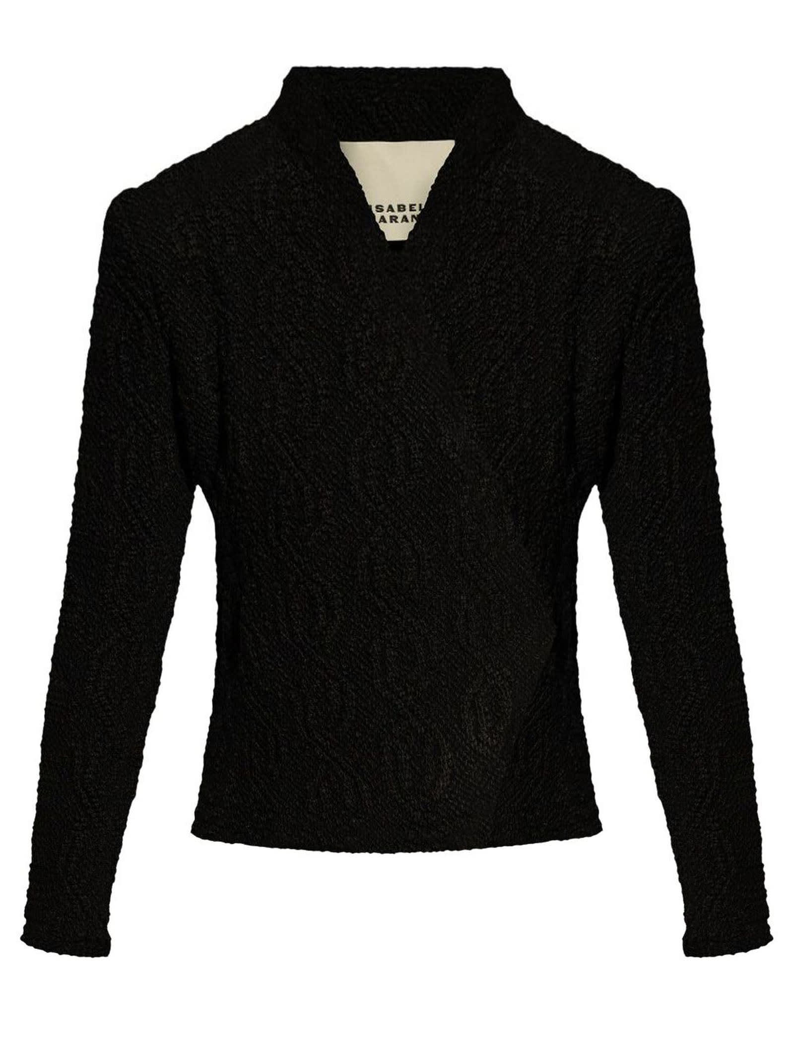 Shop Isabel Marant Loyana Cable-knit Jacket In Black