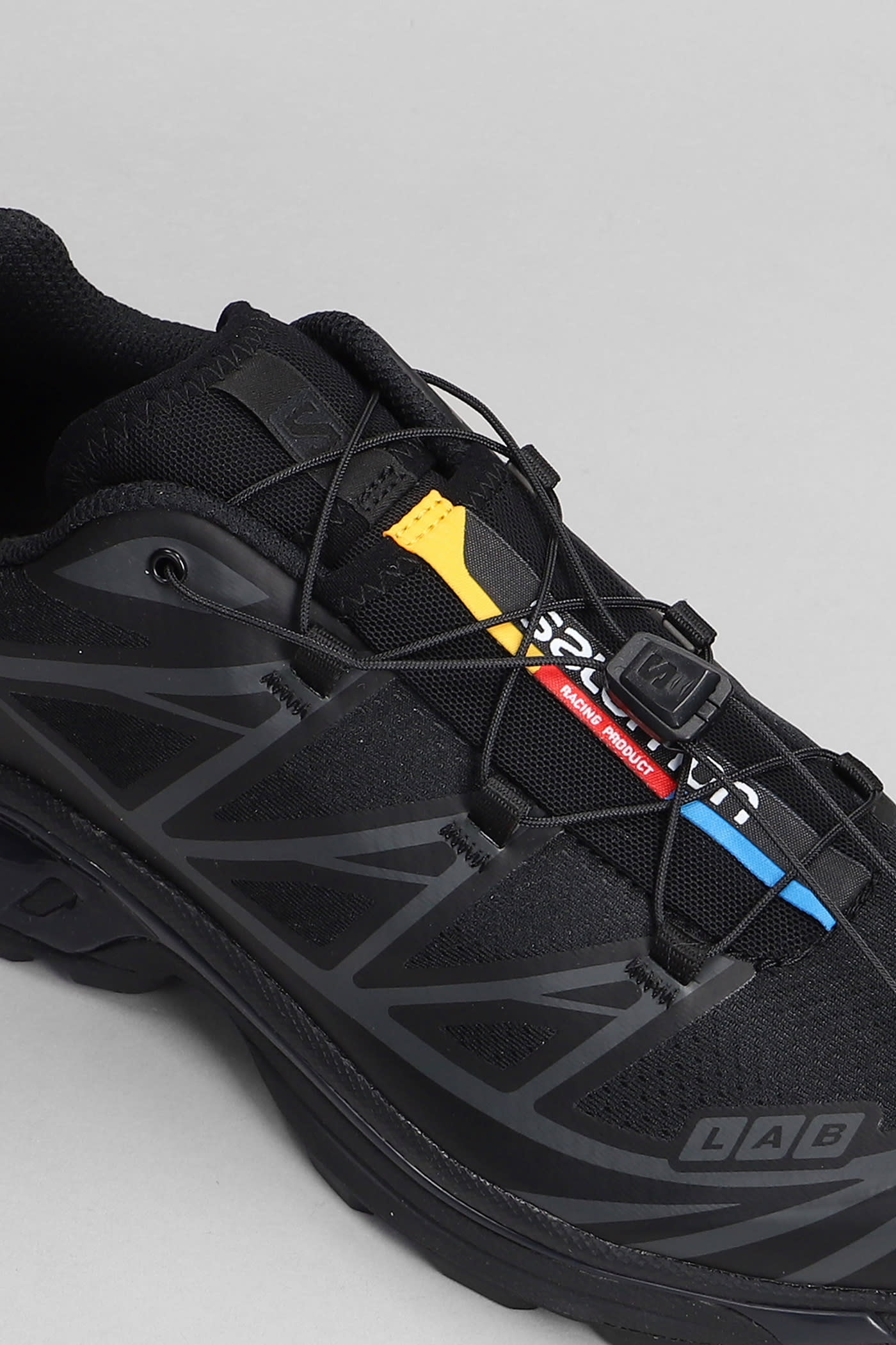 Shop Salomon Xt-6 Sneakers In Black Synthetic Fibers