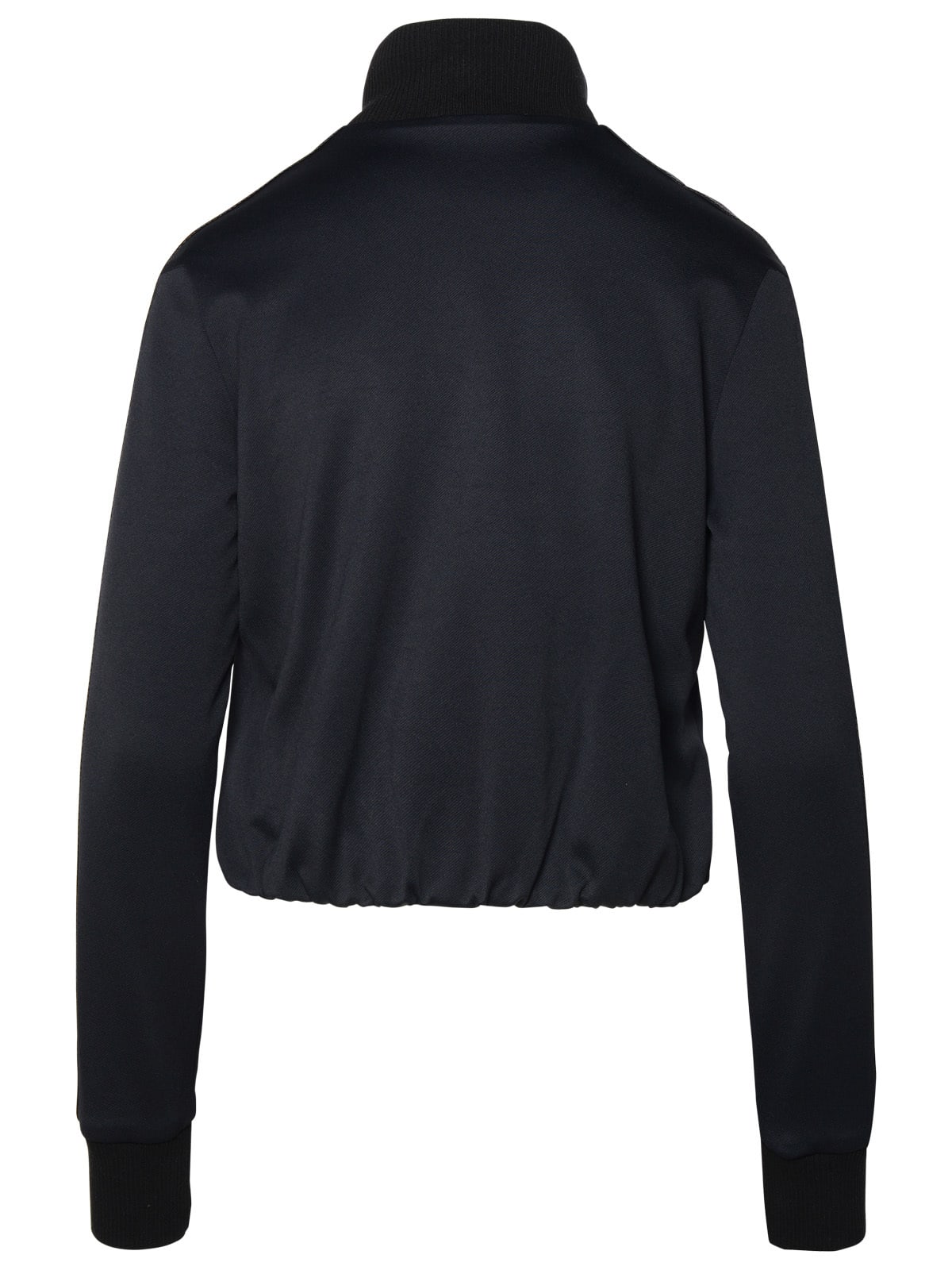 Shop Off-white Black Polyamide Blend Sporty Sweatshirt In Nero/bianco