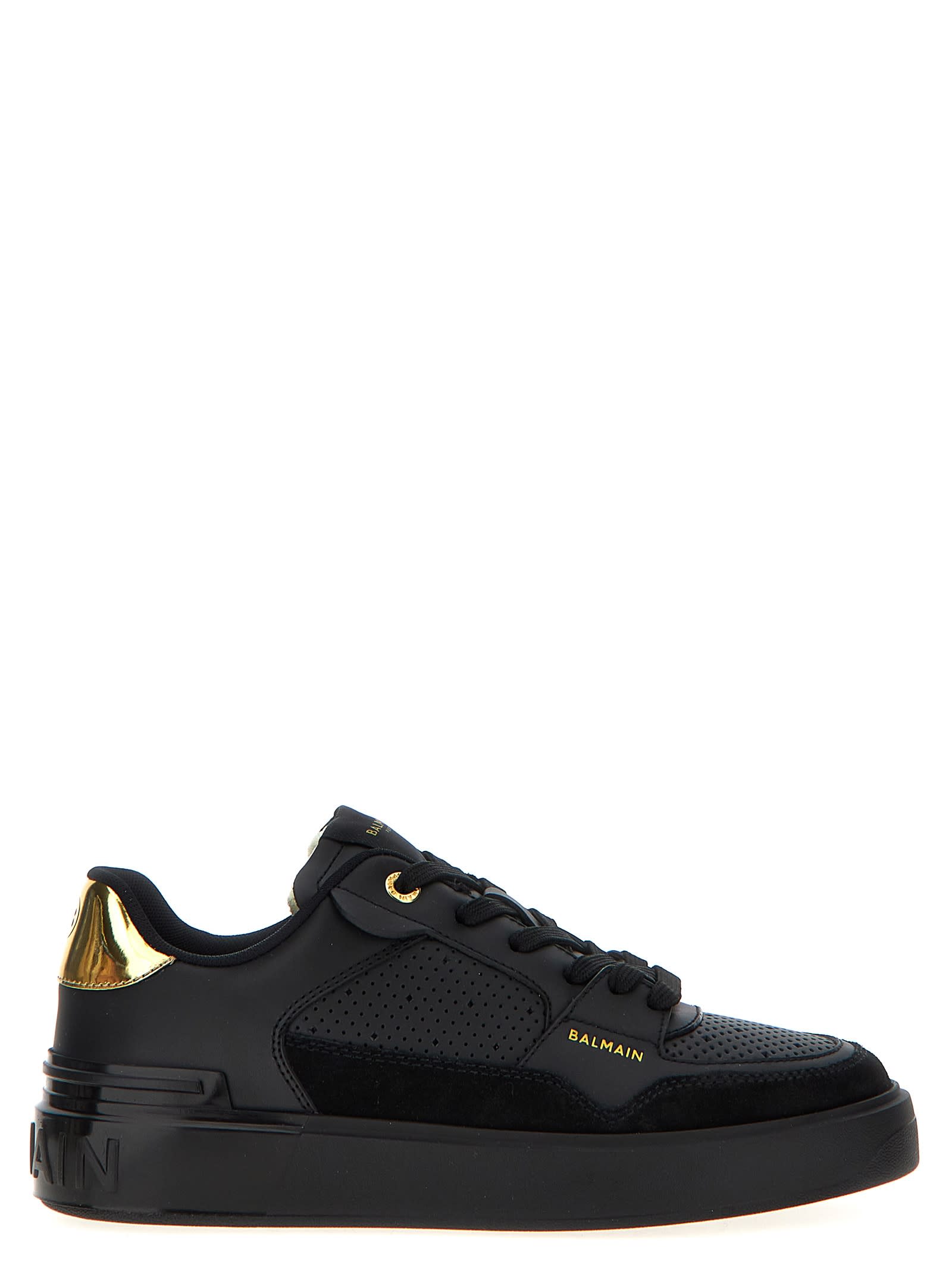 Shop Balmain B-court Flip Sneakers In Black