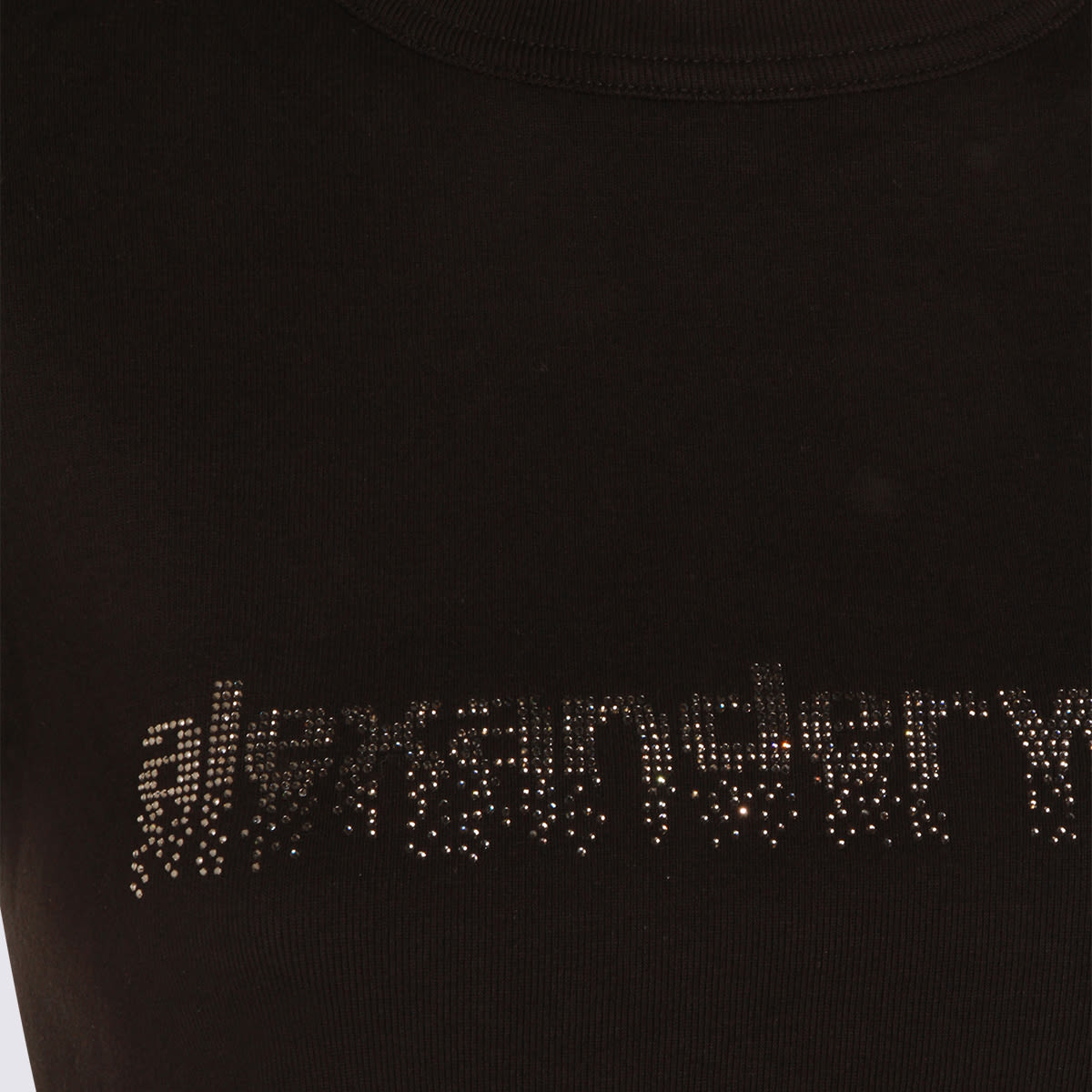 Alexander Wang Black Cotton T-shirt In Black