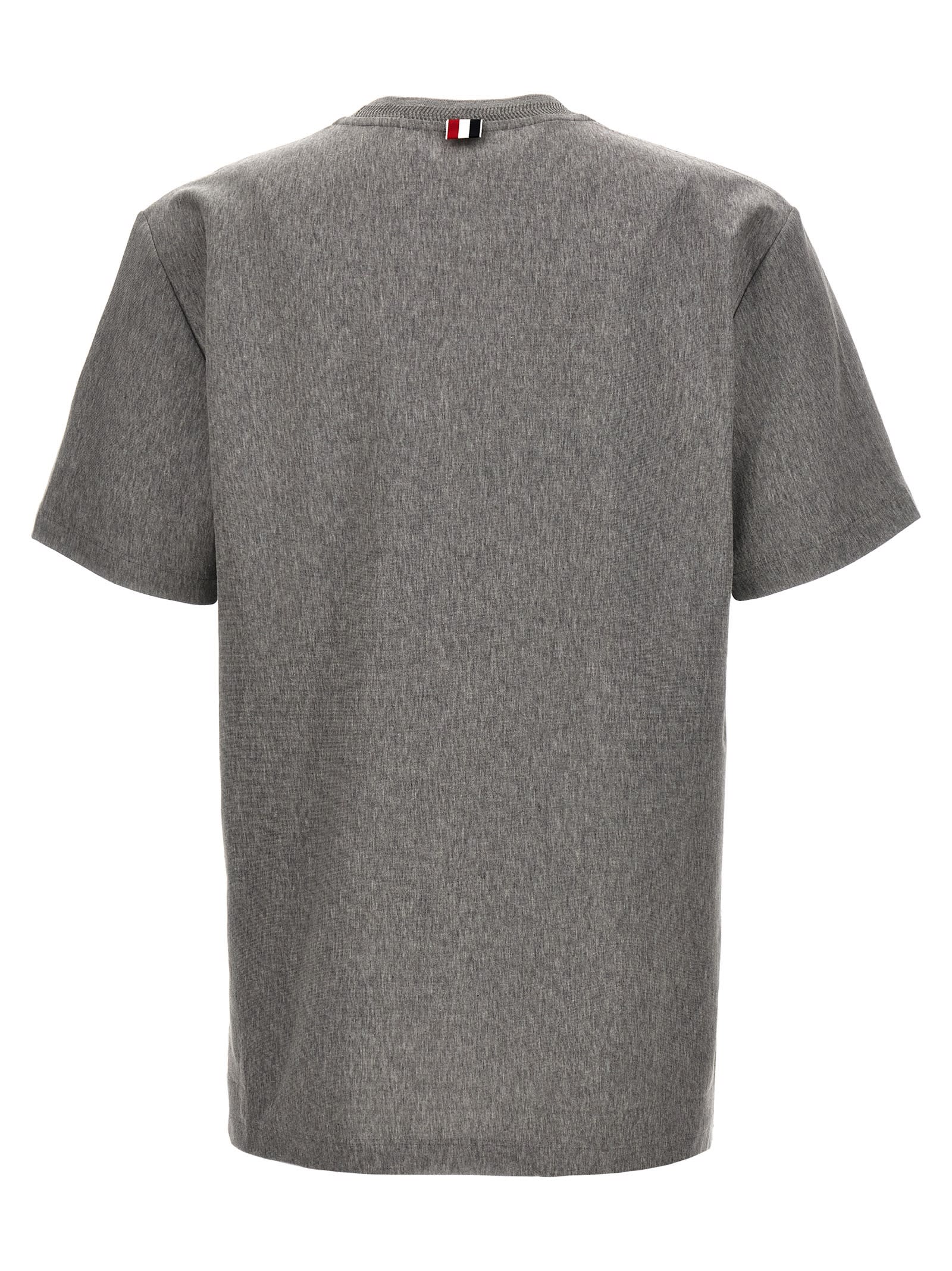 Shop Thom Browne Rwb T-shirt In Gray
