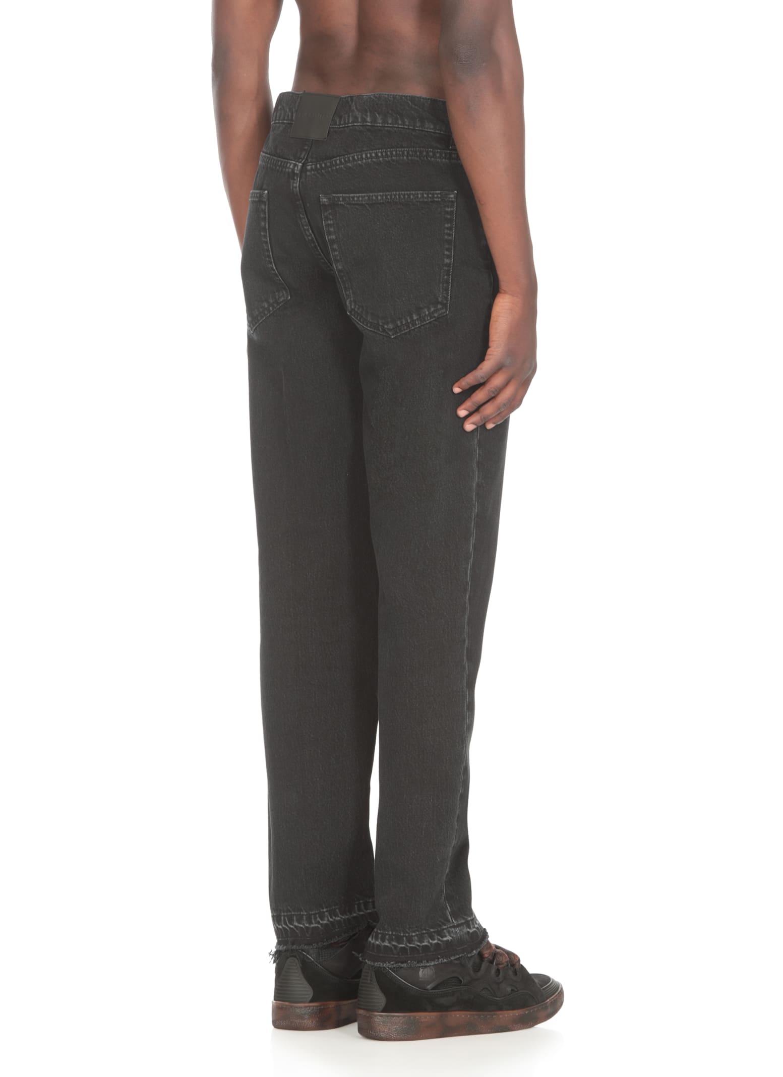 Shop Lanvin Cotton Jeans In Black