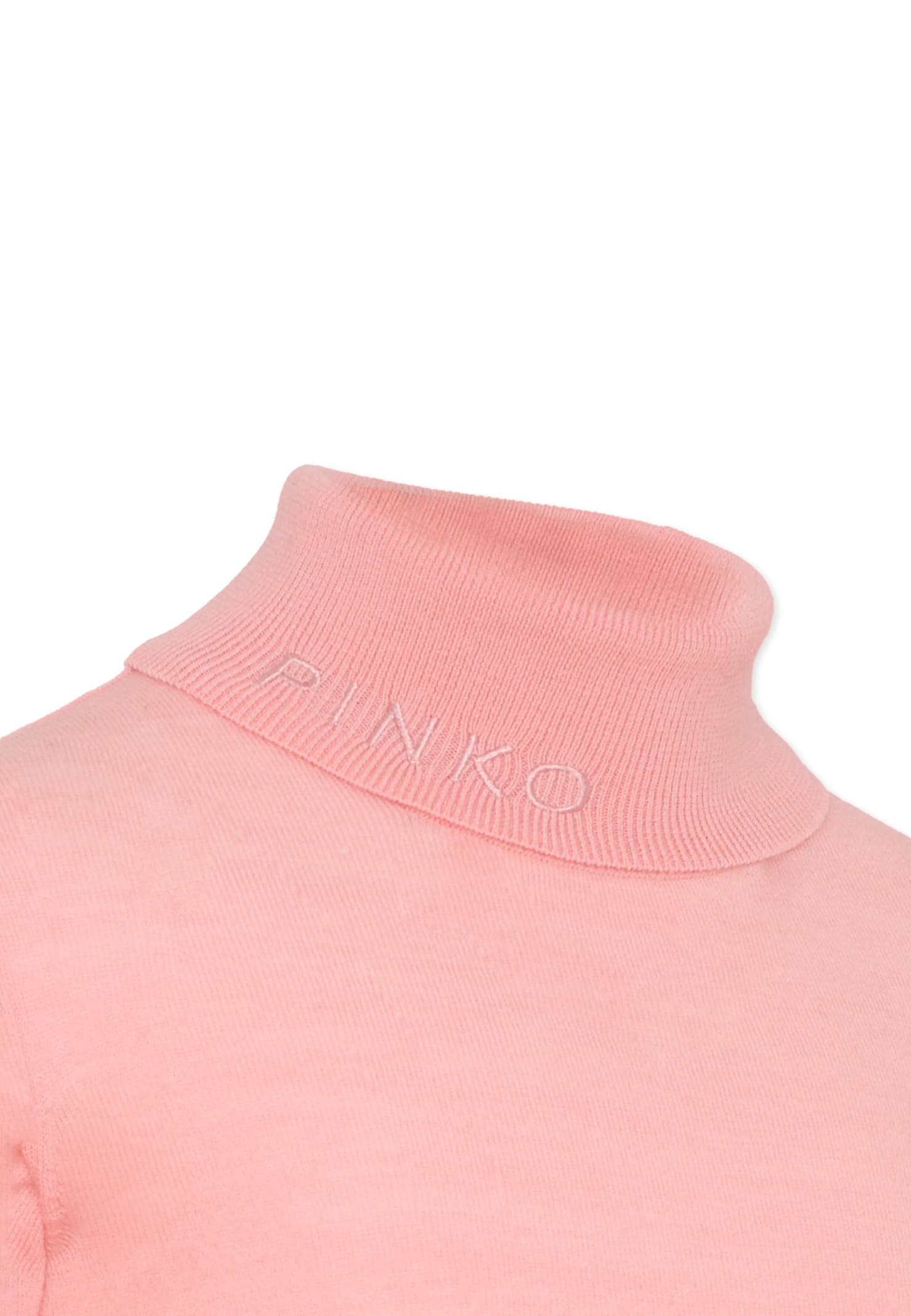 Pinko Roll-neck Sweater In Pink