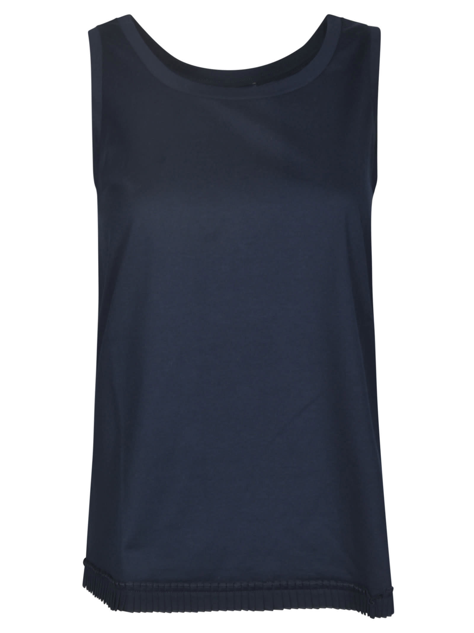 Shop 's Max Mara Racer Jersey Tank Top In Blu Scuro