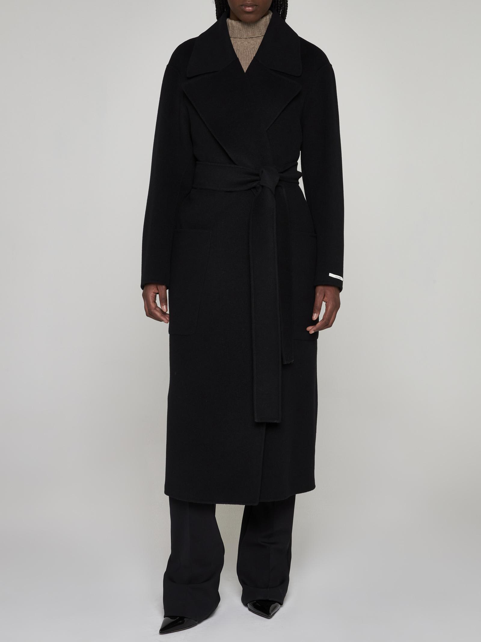 SPORTMAX VELENO BELTED WOOL COAT 