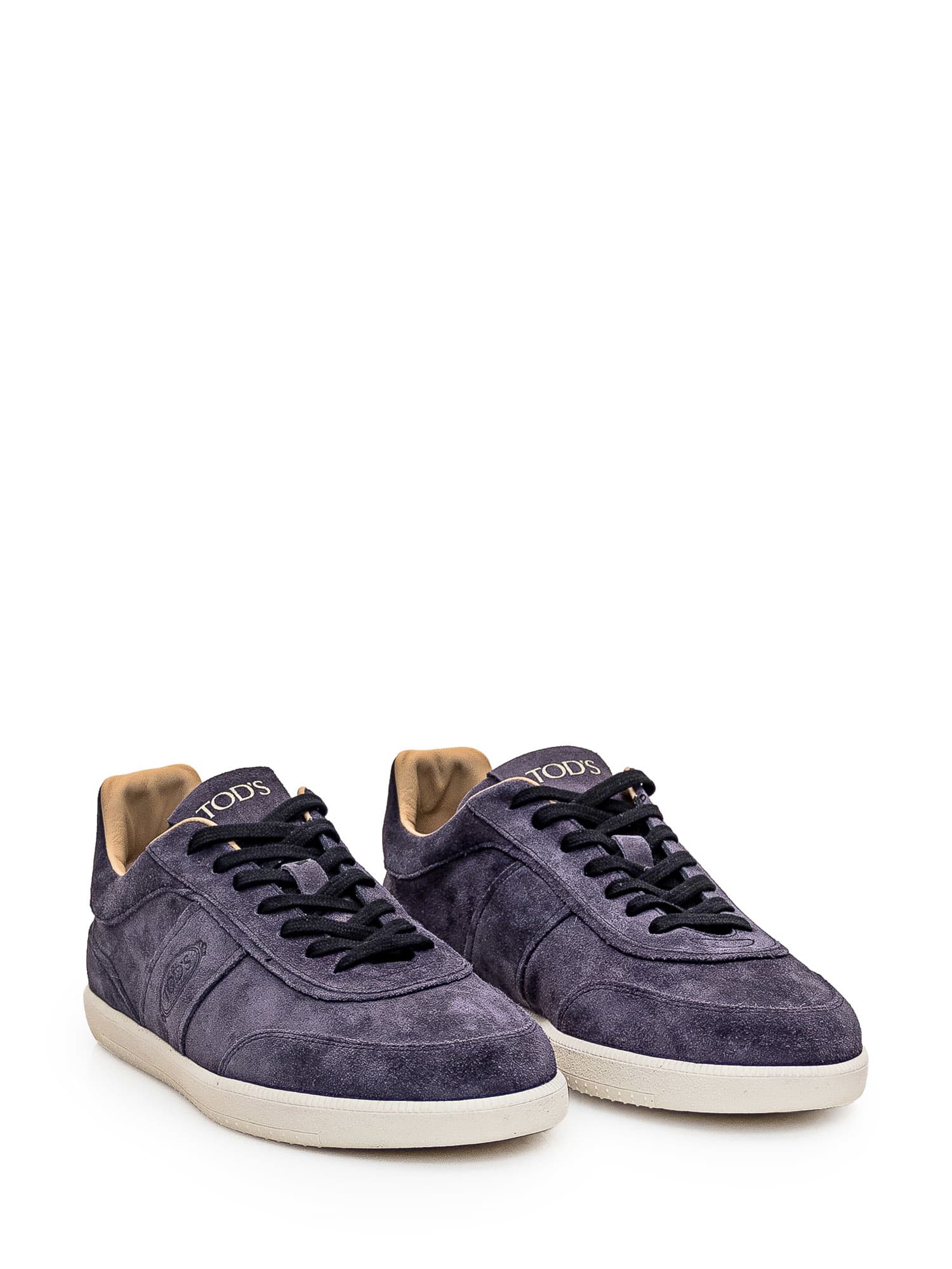 Shop Tod's Leather Sneaker In Blue