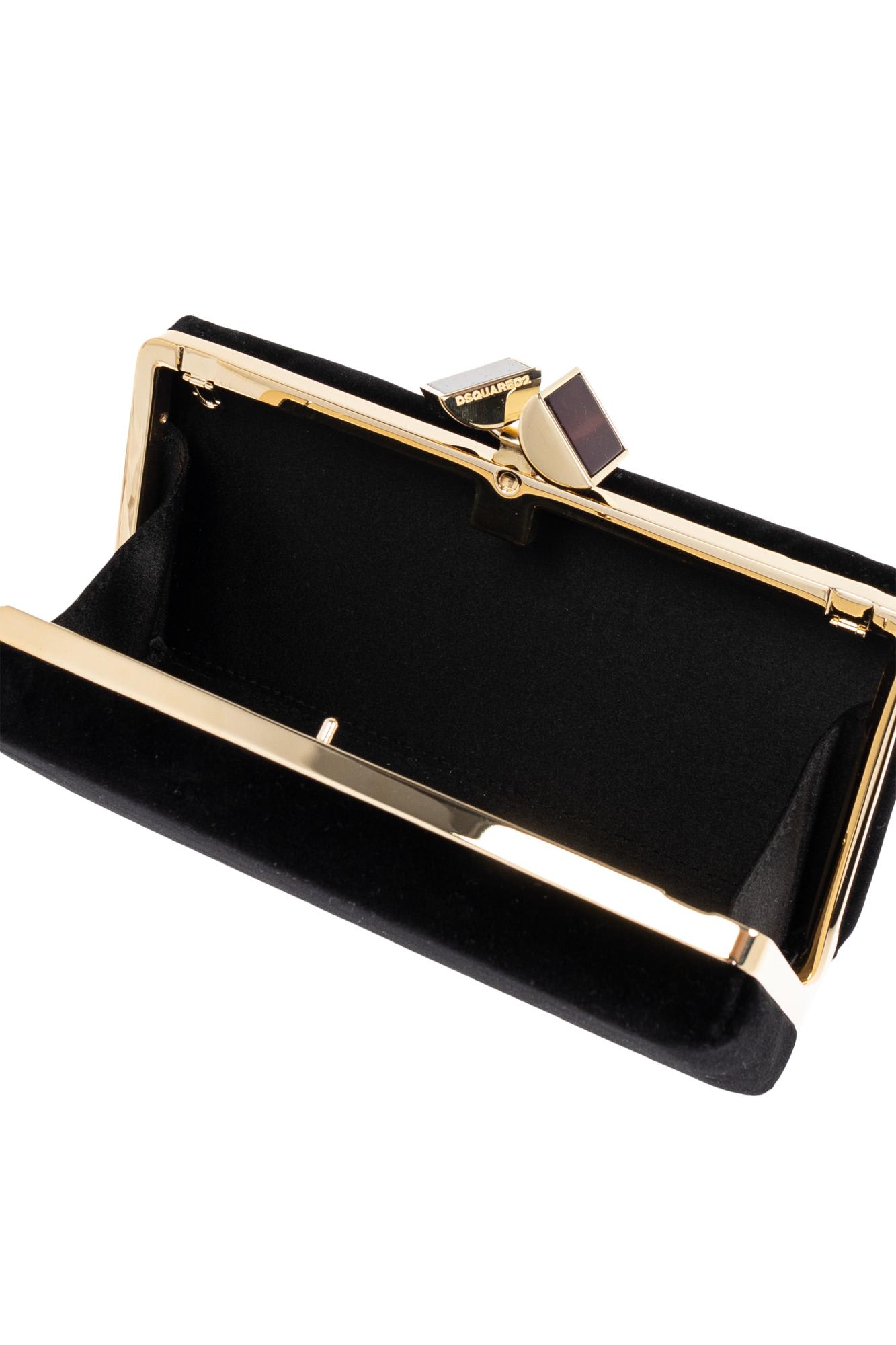 Dsquared2 Chain-strap Clutch Bag In Black