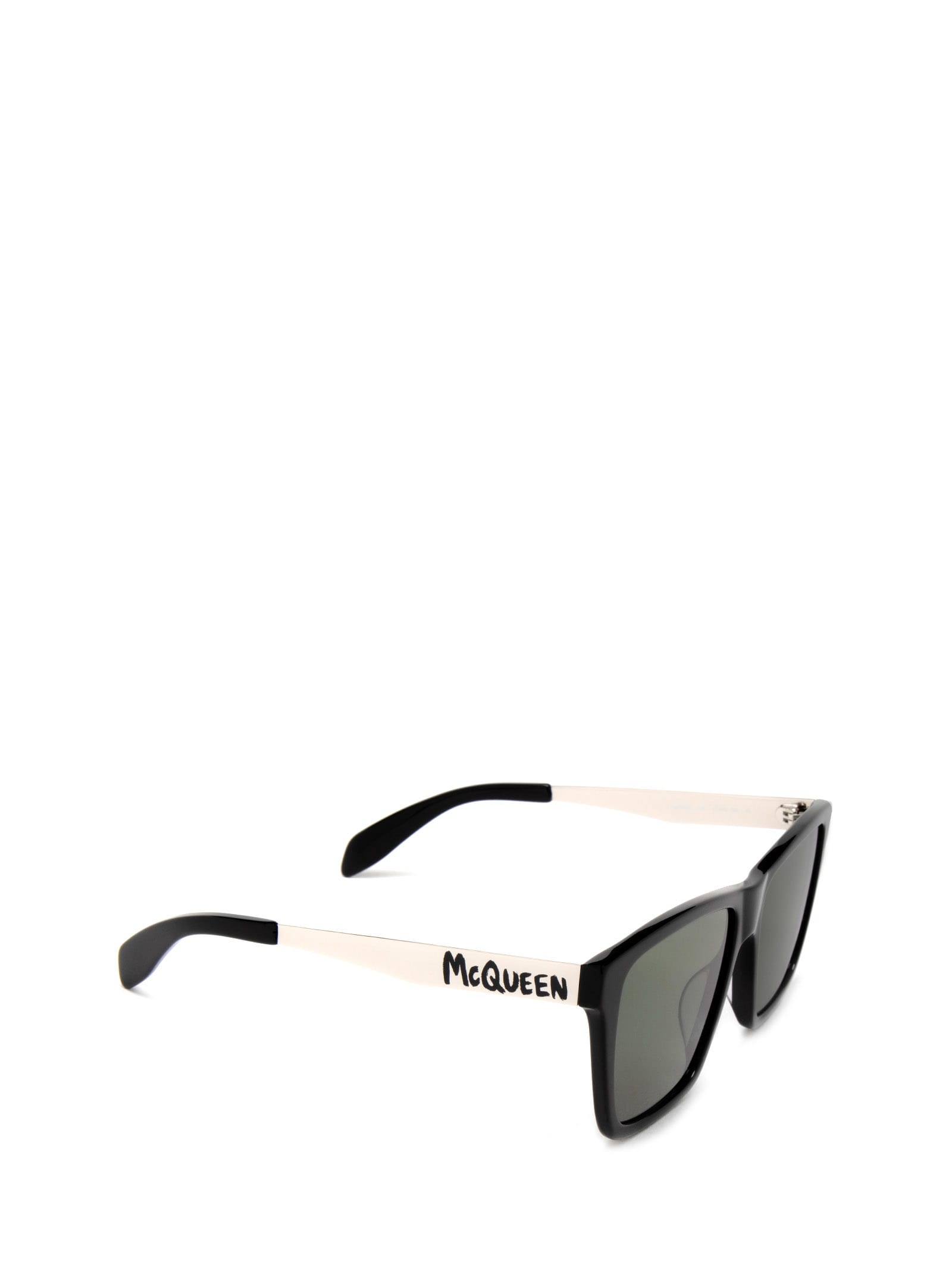 Shop Alexander Mcqueen Am0352s Black Sunglasses