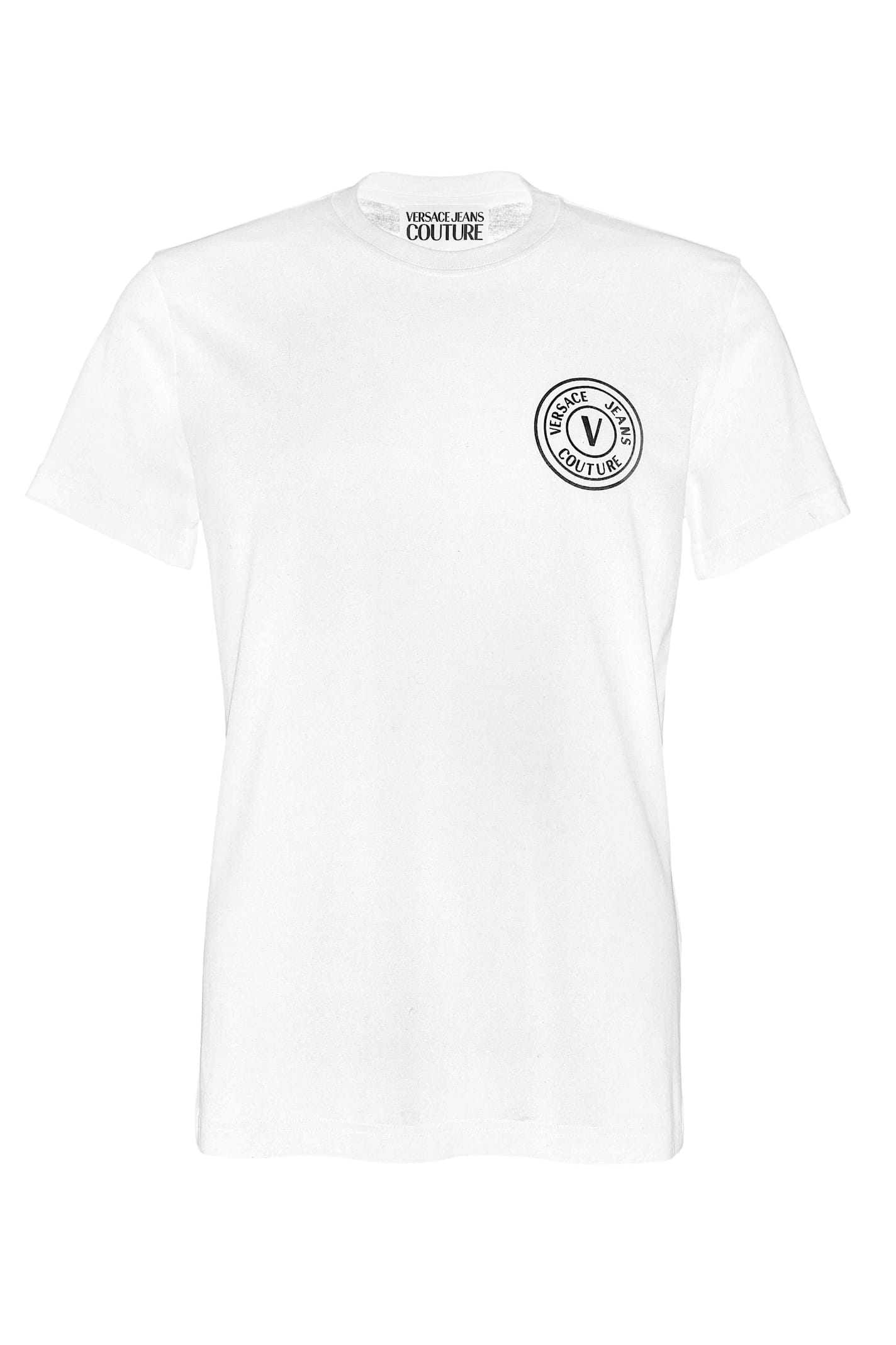 Versace Jeans Couture Man T-shirt White Size M Cotton In White