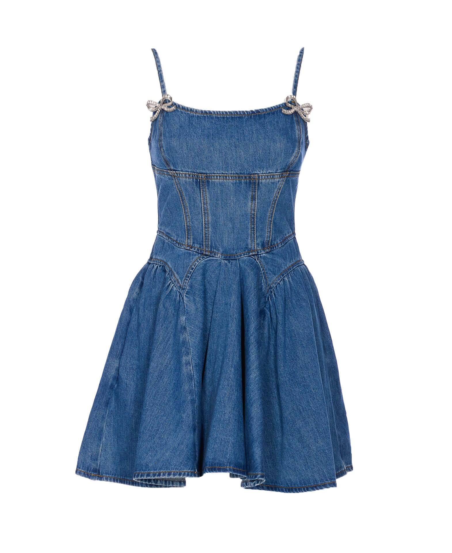SELF-PORTRAIT FLARED MINI DRESS