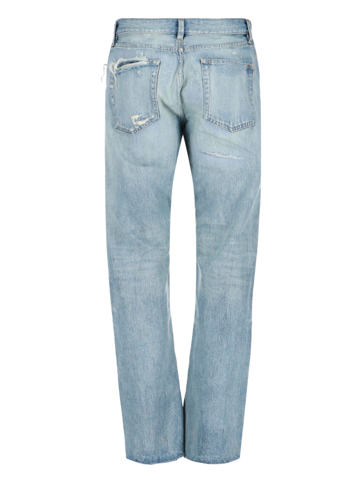 Fear Of God Repaired Classic Jeans In Blue
