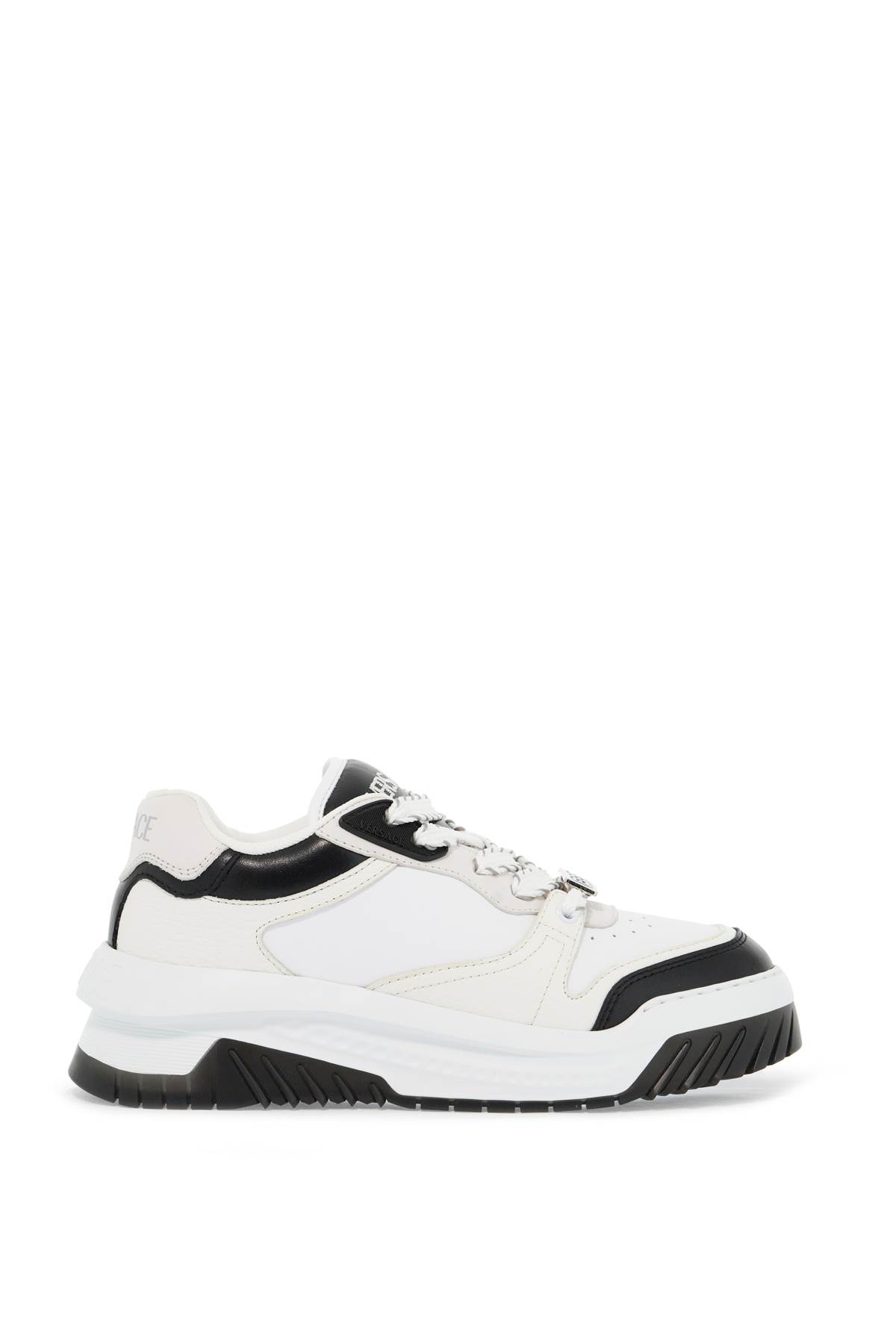 Shop Versace Odyssey Sneakers In Black+white-palladium (white)