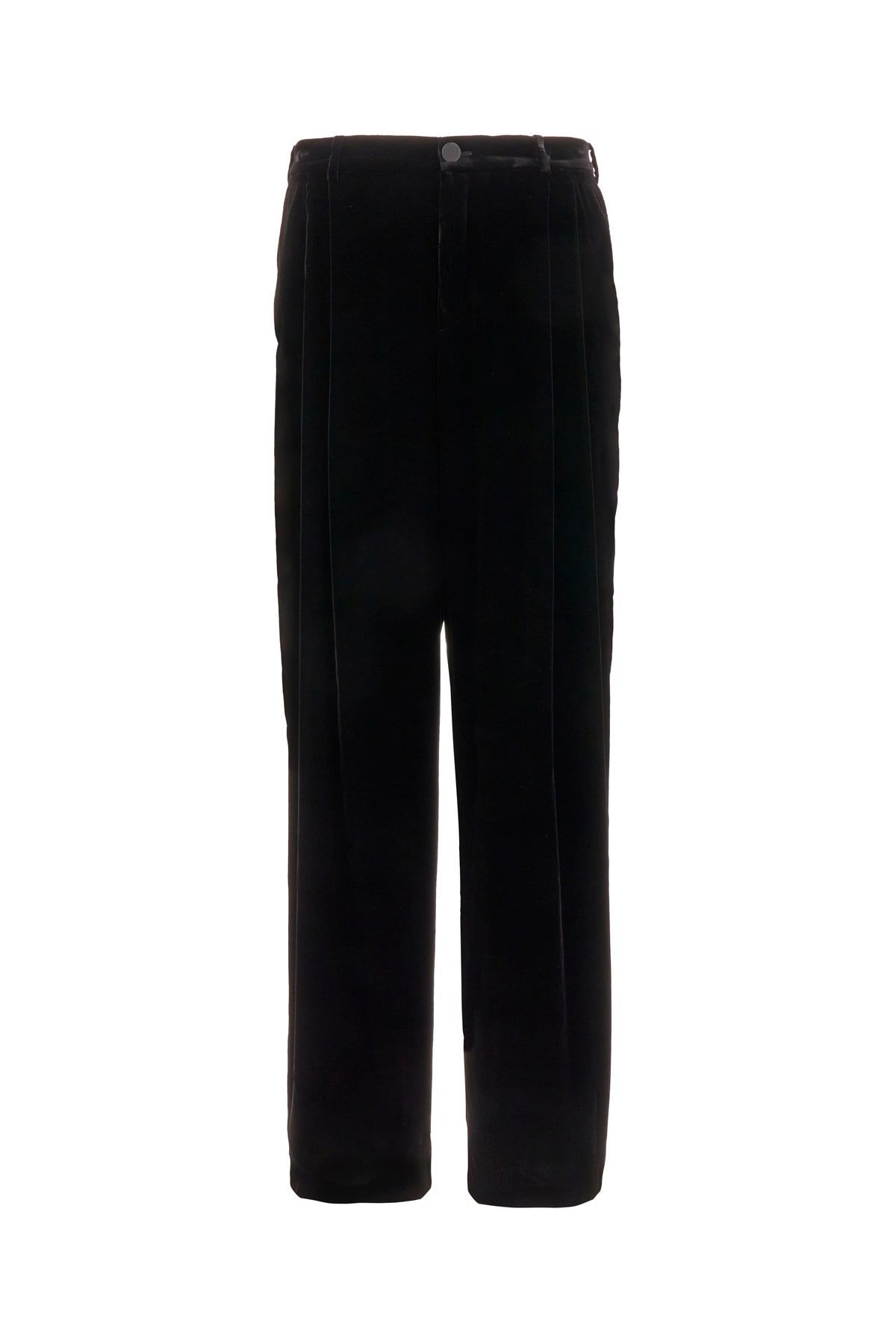 Shop Saint Laurent Black Chenille Pants In 1000