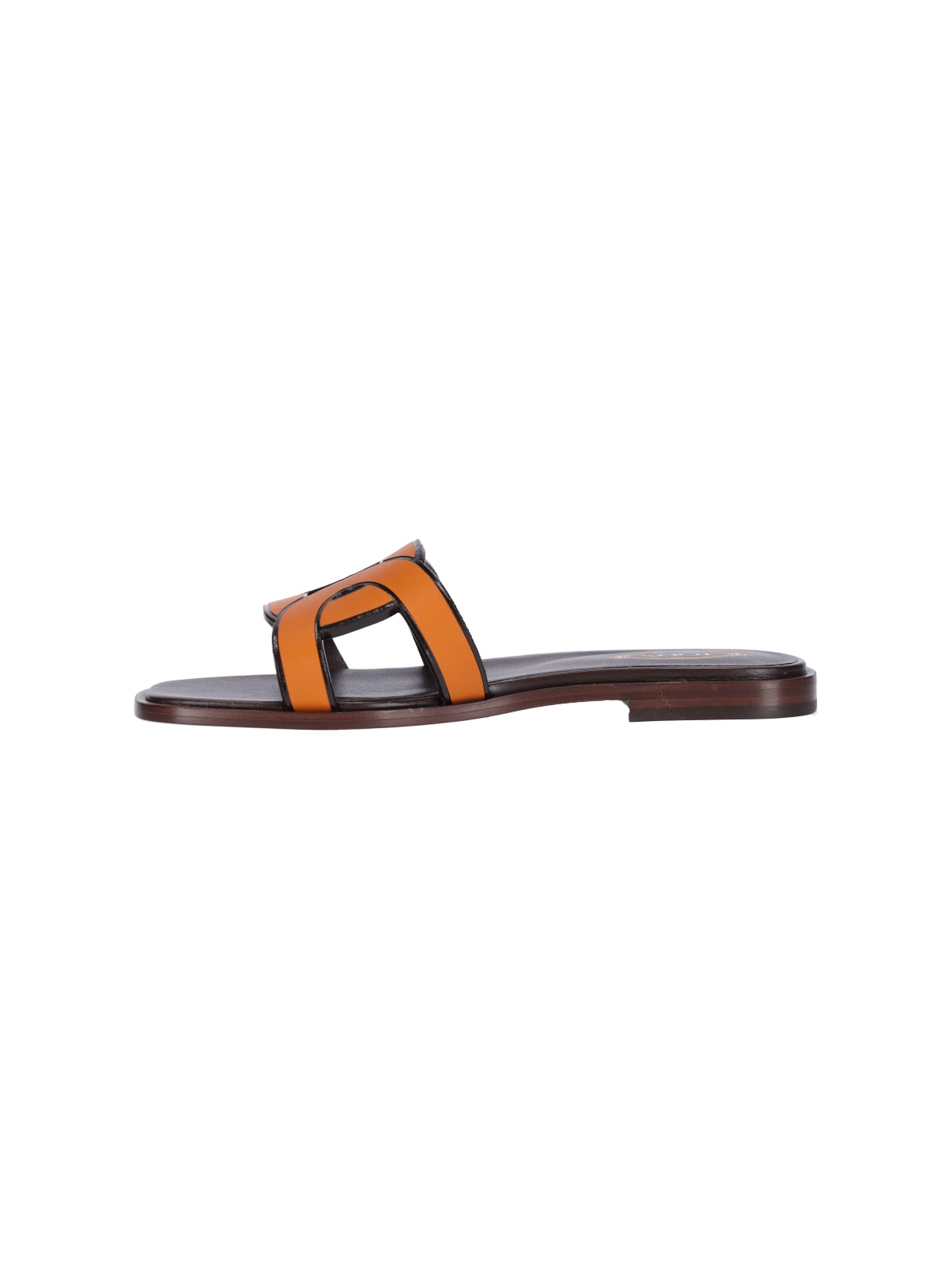 Shop Tod's Shaped Sandals In Orange