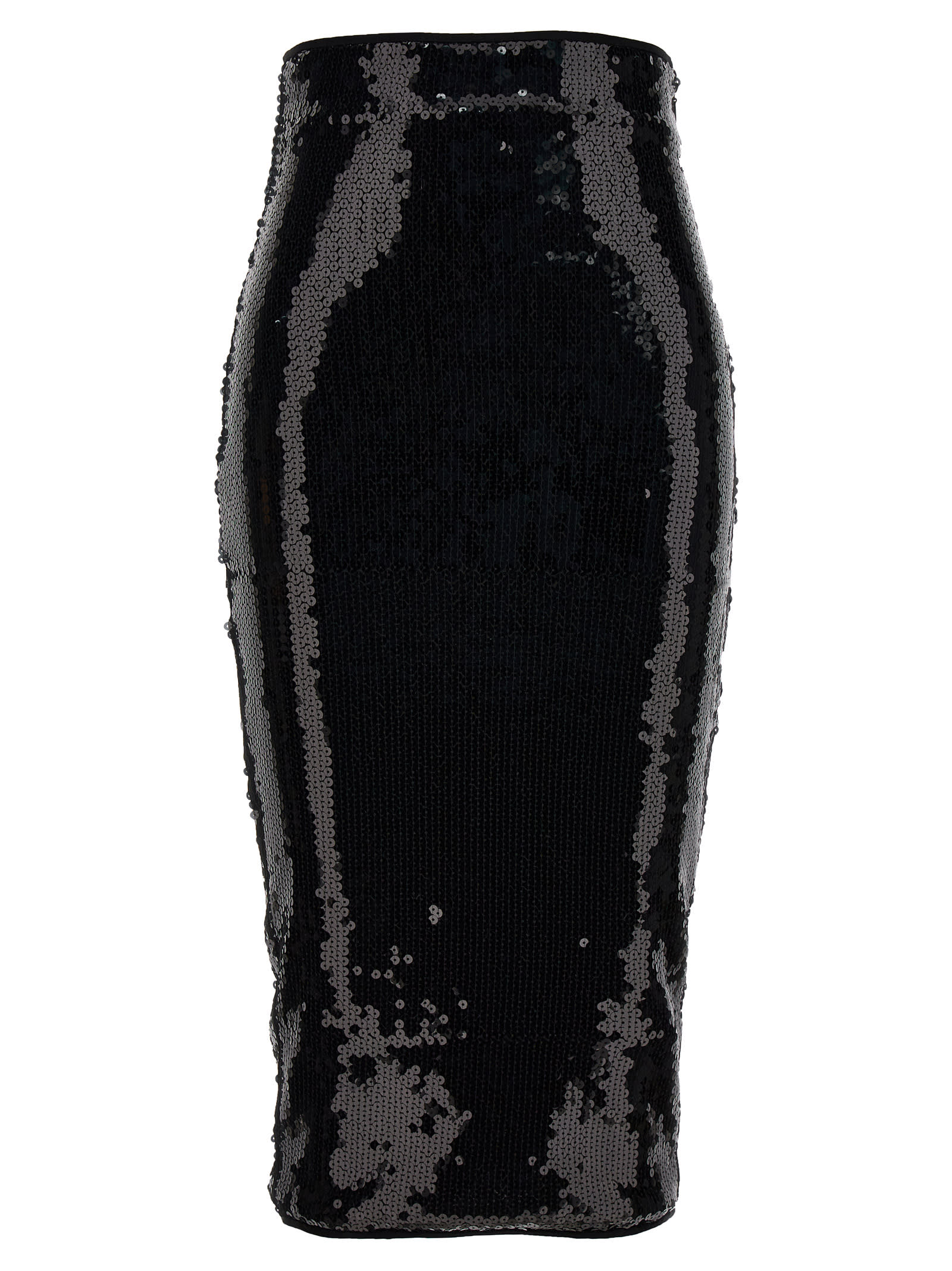 Shop Alexandre Vauthier Mesh Midi Skirt In Black