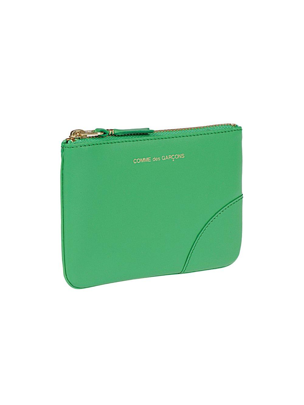 Comme Des Garçons Logo Detailed Purse In Green