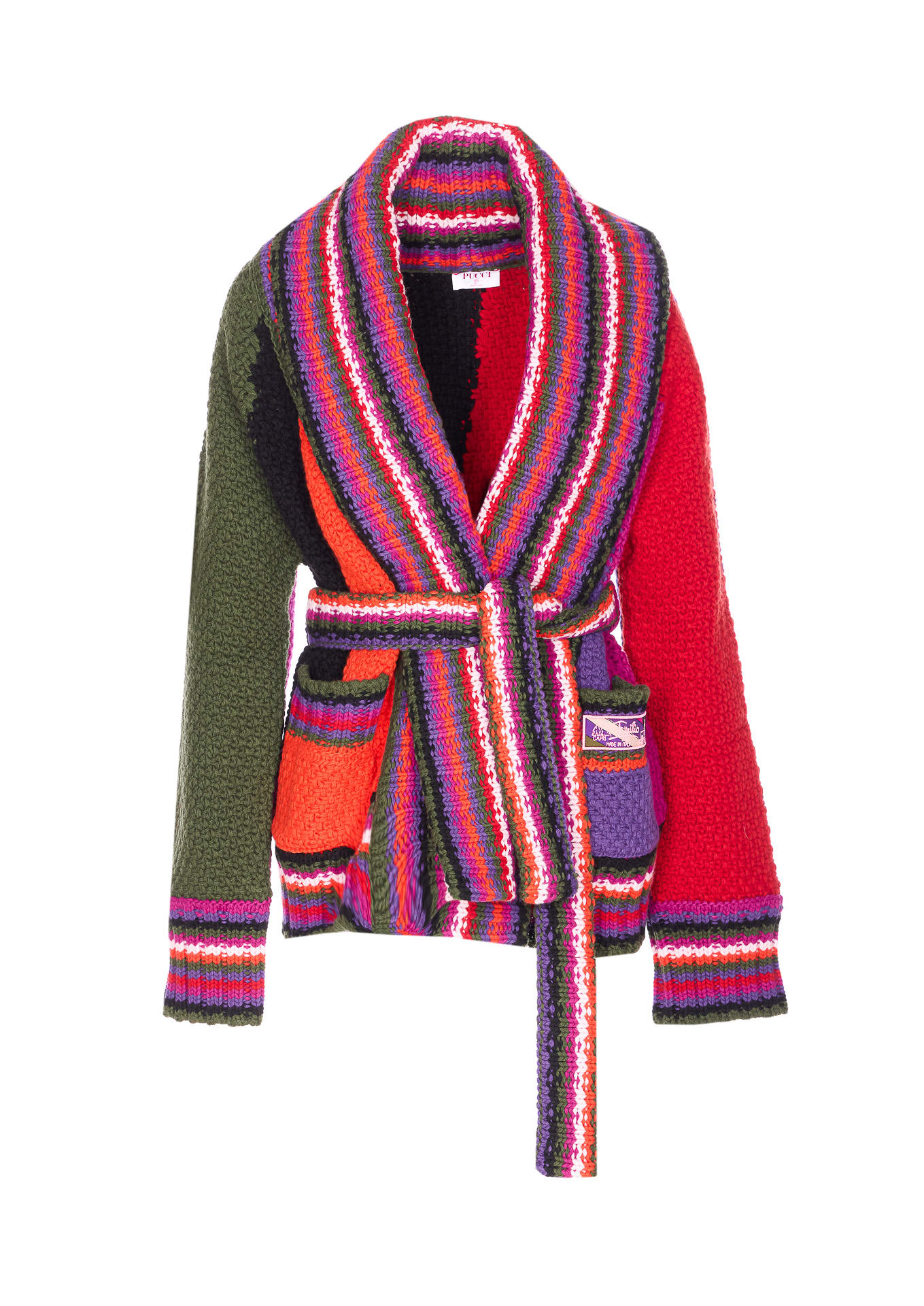Pucci Knitted Cardigan In Red