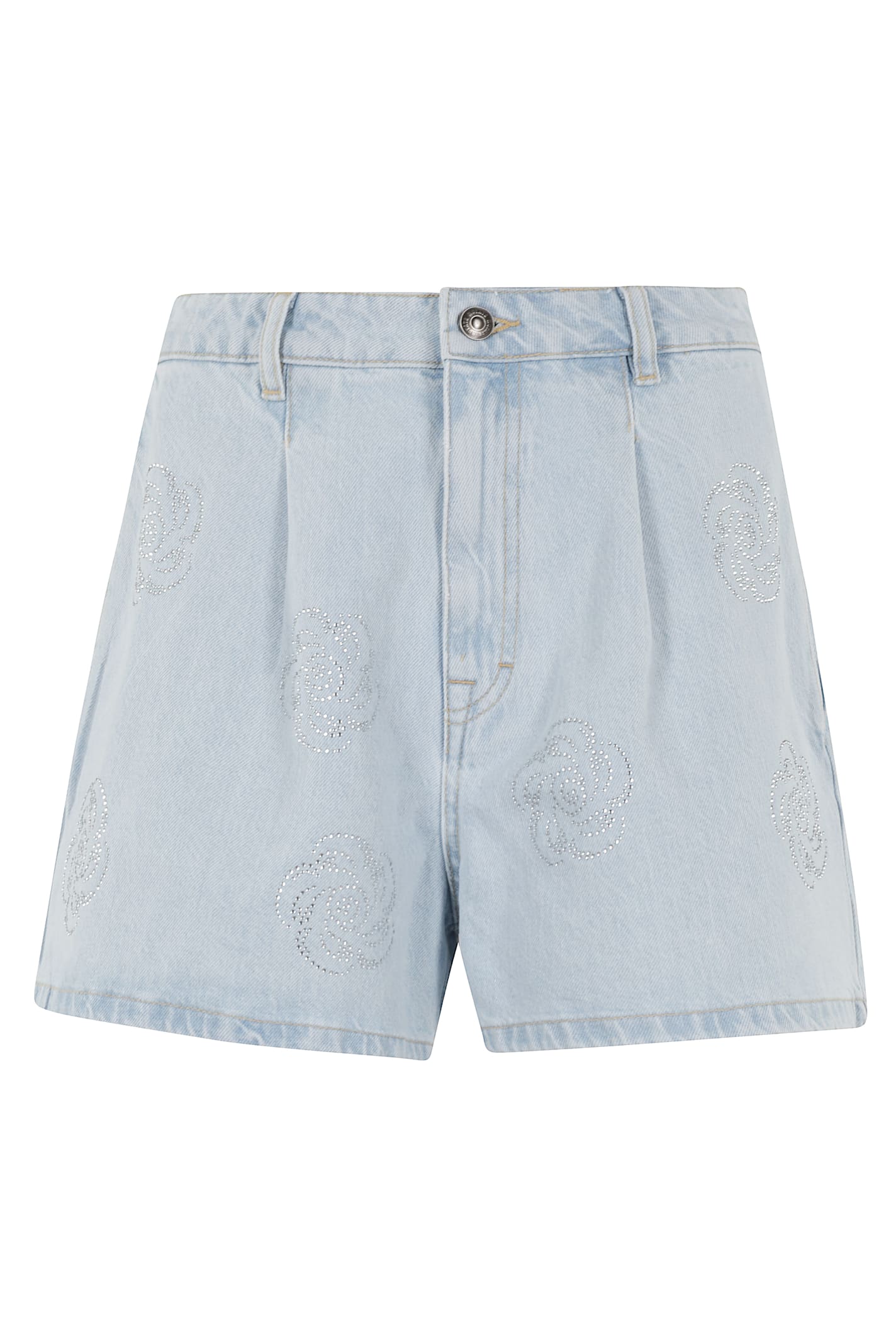 Rotate Birger Christensen Denim Studs Shorts