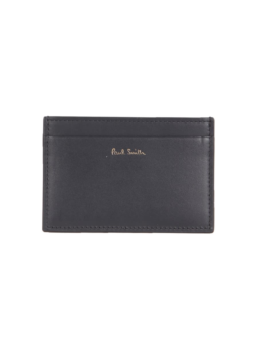 Shop Paul Smith Leather Card Holder In Black