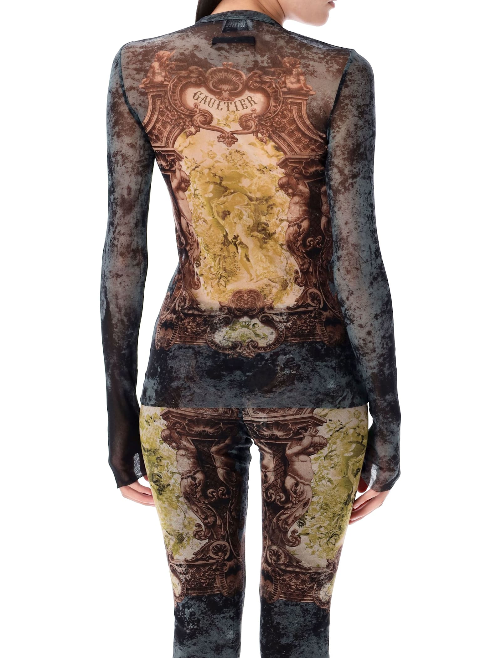 Jean Paul Gaultier Printed Long-sleeve T-shirt In Multi