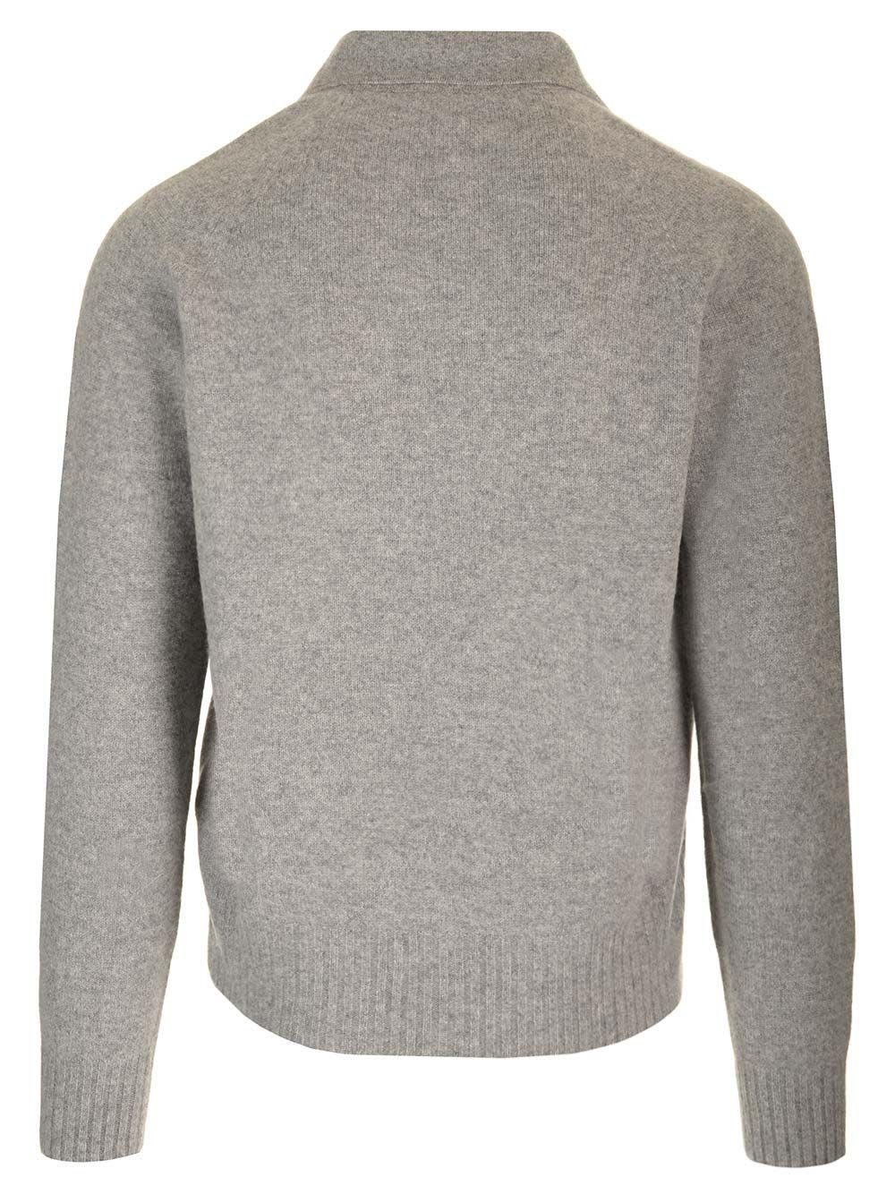 Shop Tom Ford Cashmere Polo Shirt In Grey