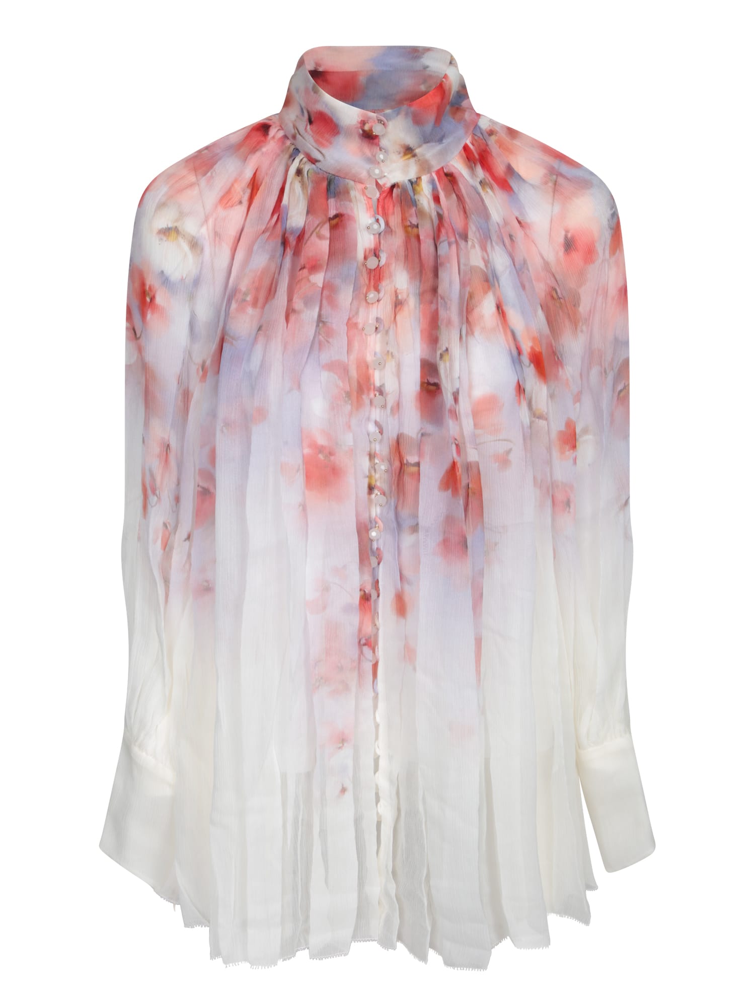 Zimmermann Crush Smock Floral Multicolor Blouse