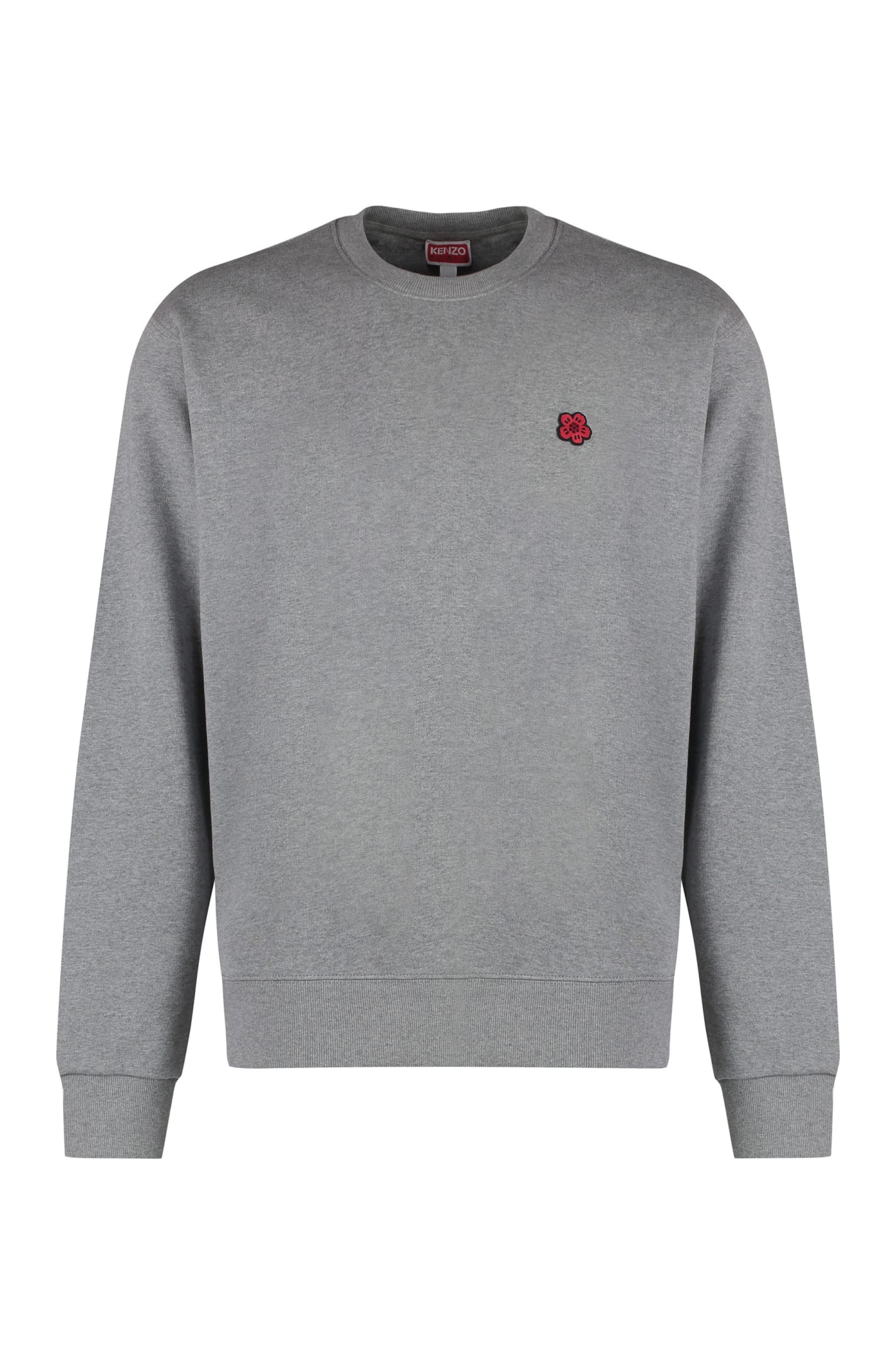 Shop Kenzo Cotton Crew-neck Sweatshirt In Grey