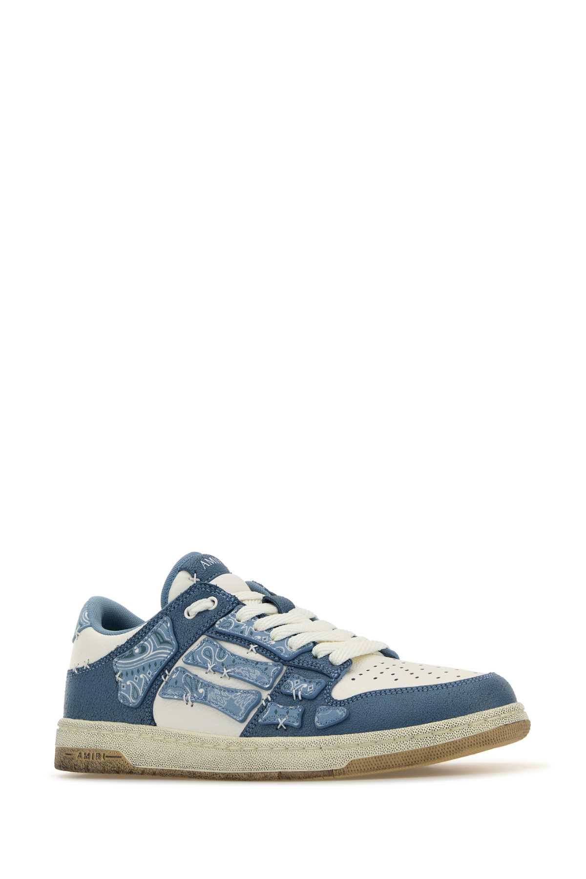 Amiri Men Tow-tone Leather Bandana Skel Sneakers
