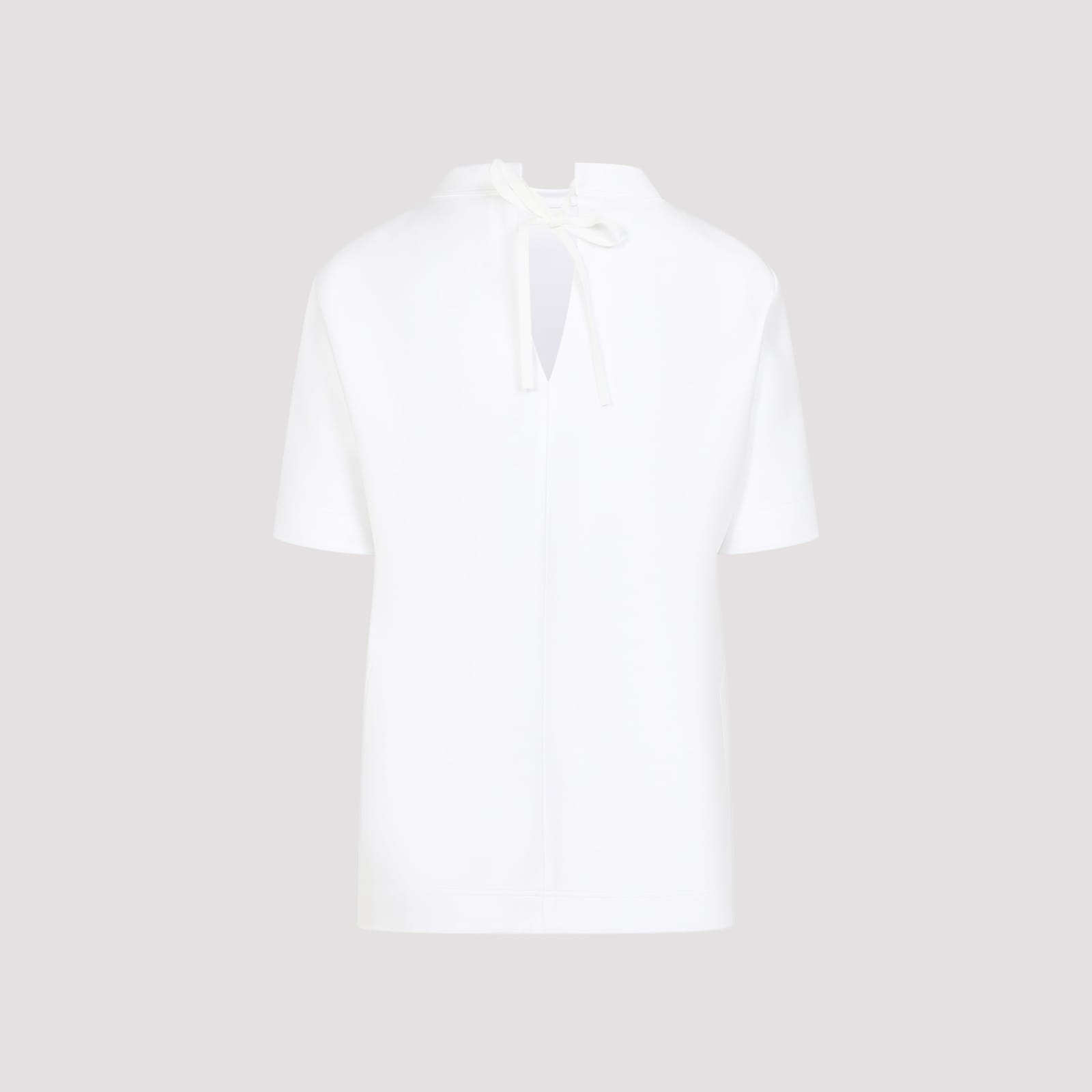 Shop Carven Bl206 Short Sleeves Blouse Top In White