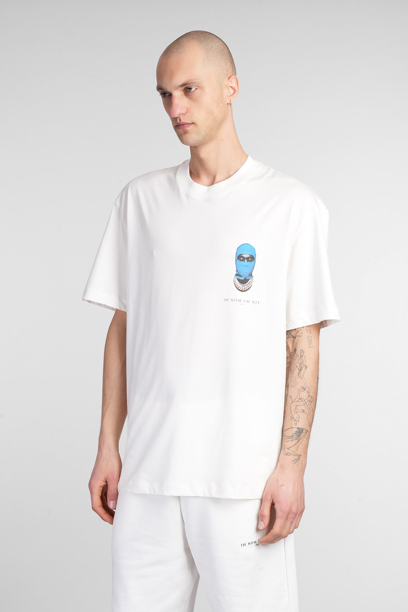 Ih Nom Uh Nit Small-mask T-shirt In White
