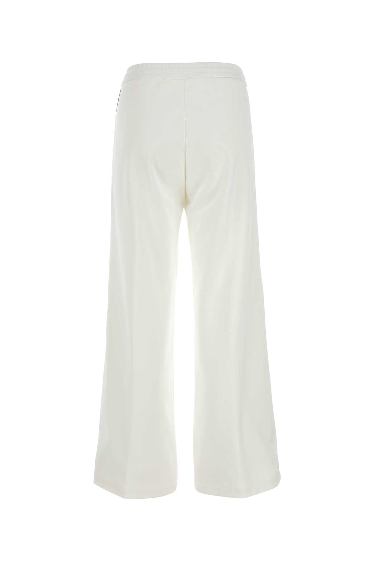 Gucci White Polyester Blend Trouser In Offwhitefrozenmix