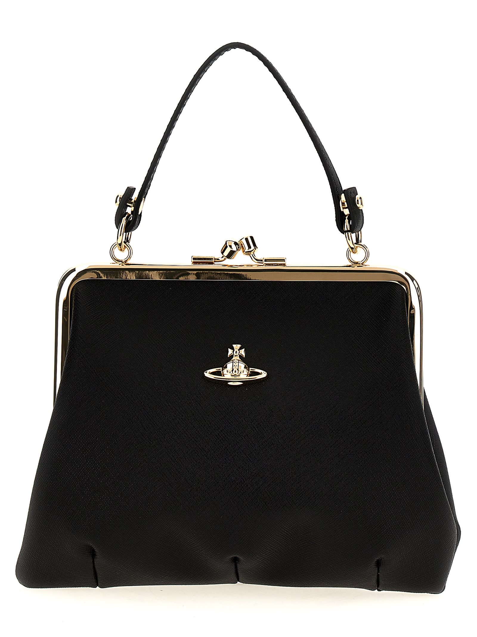 Shop Vivienne Westwood Granny Frame Handbag In Black