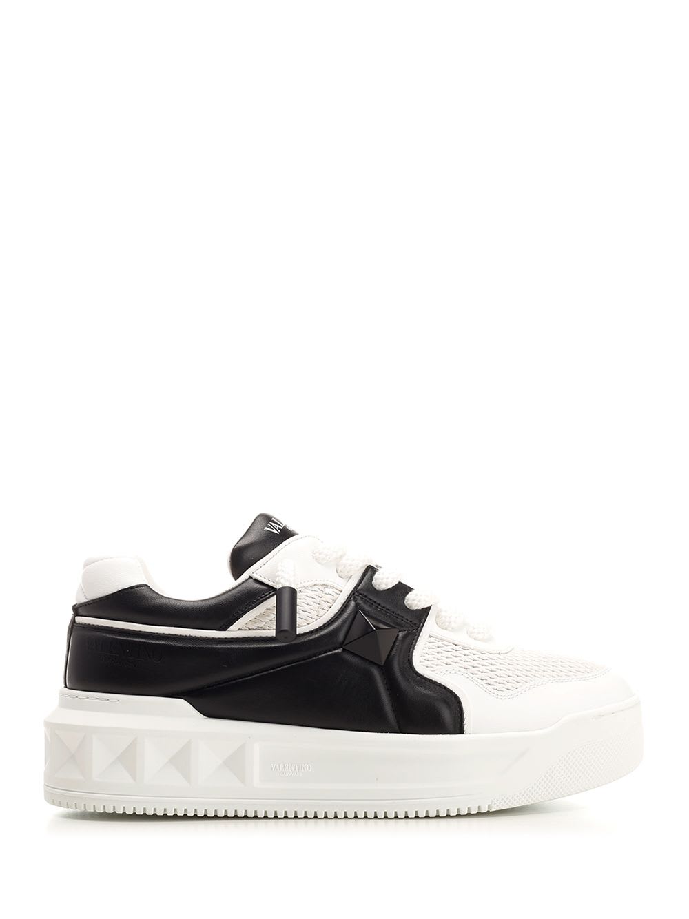 Shop Valentino One Stud Sneaker In White