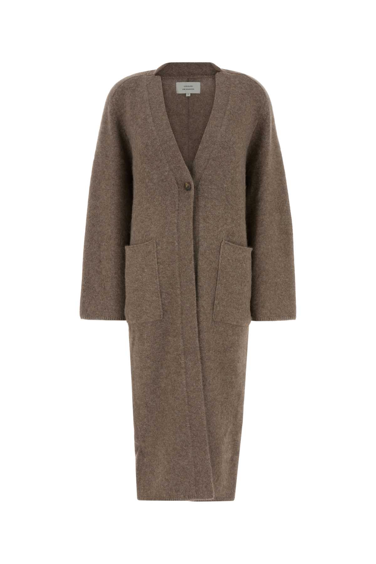 Loulou Studio Cappuccino Wool Blend Smet Cardigan In Brown