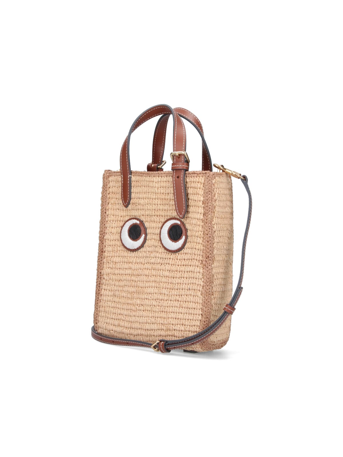 Anya Hindmarch N/s Eyes Tote Bag In Brown