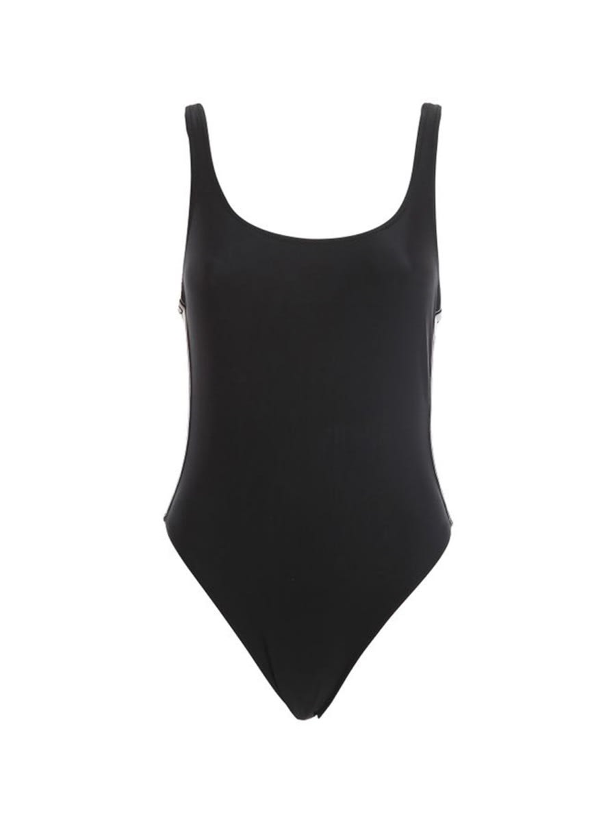 Shop Chiara Ferragni Logomania One-piece Swimsuit In Black