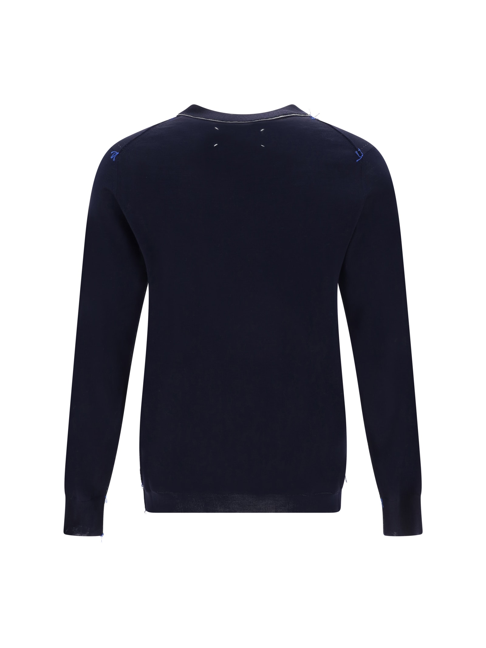 Shop Maison Margiela Sweater In Blue
