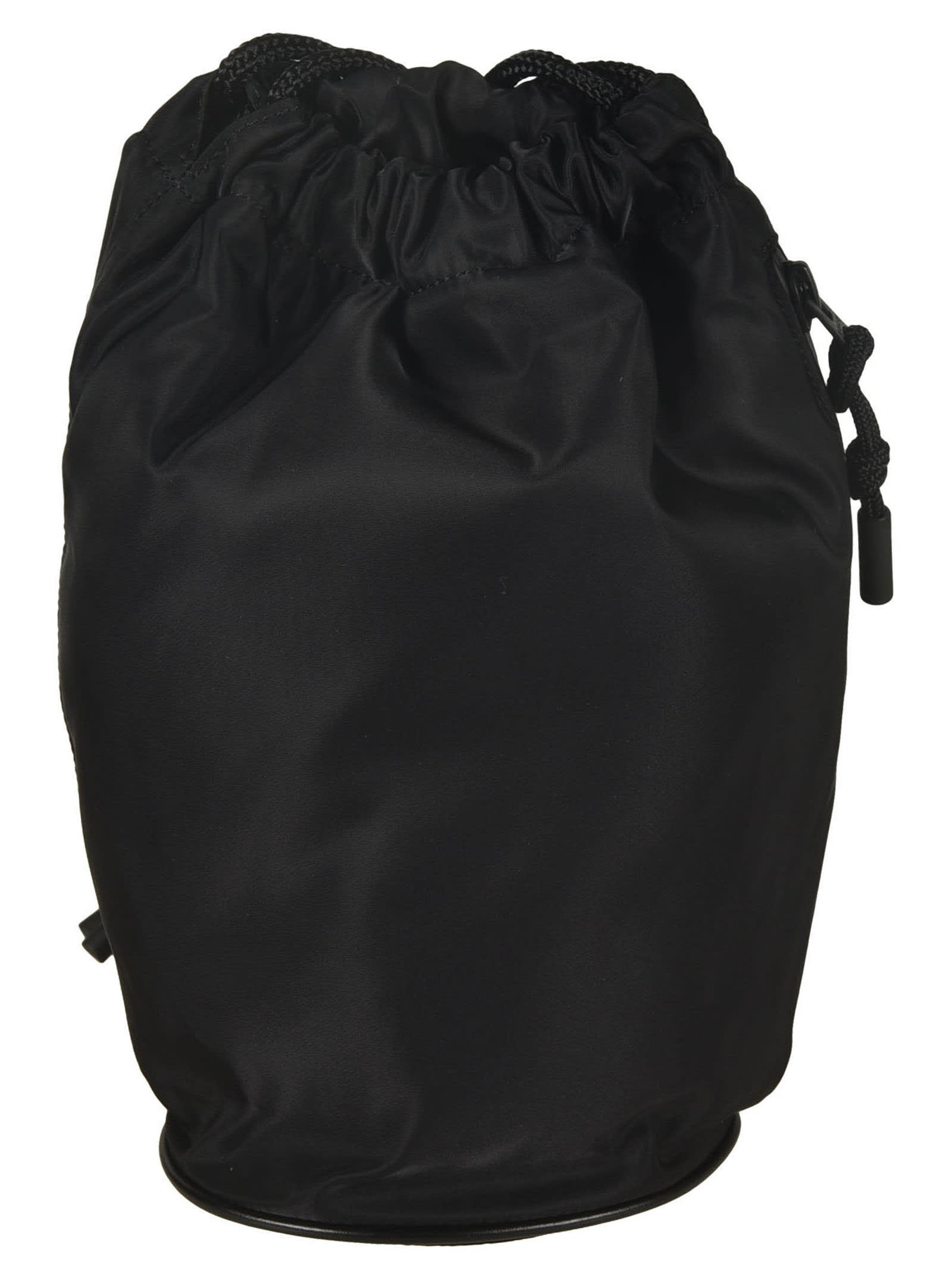 Shop Sacai Monogram Embroidered Bucket Bag In Black