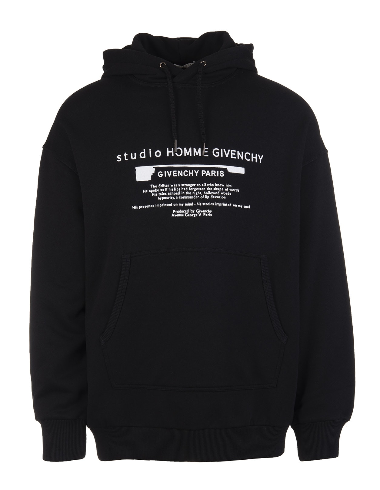Givenchy Man Black Hoodie With Contrast Print