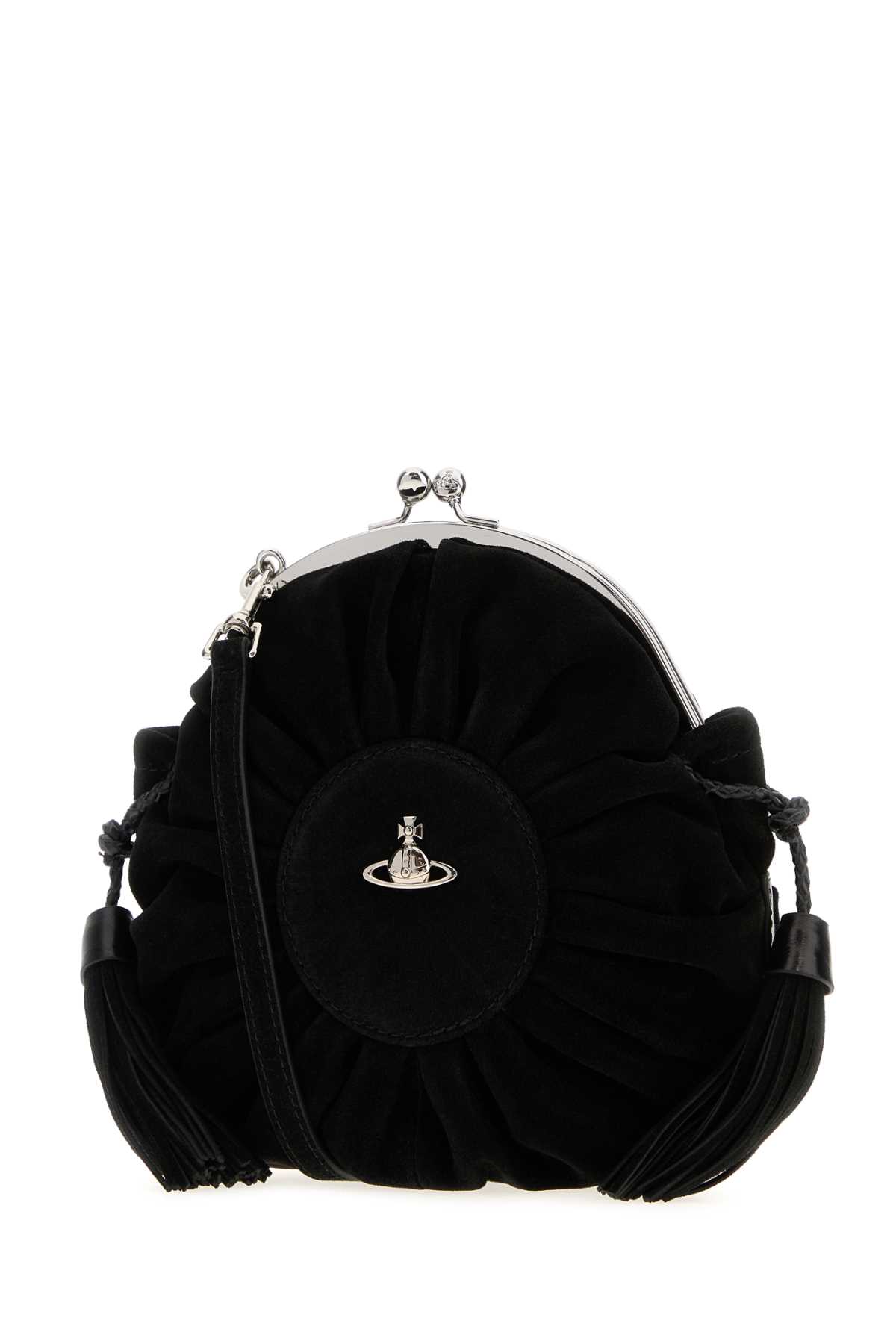 Vivienne Westwood Rosie Shoulder Bag With Tassel And Handle In Black