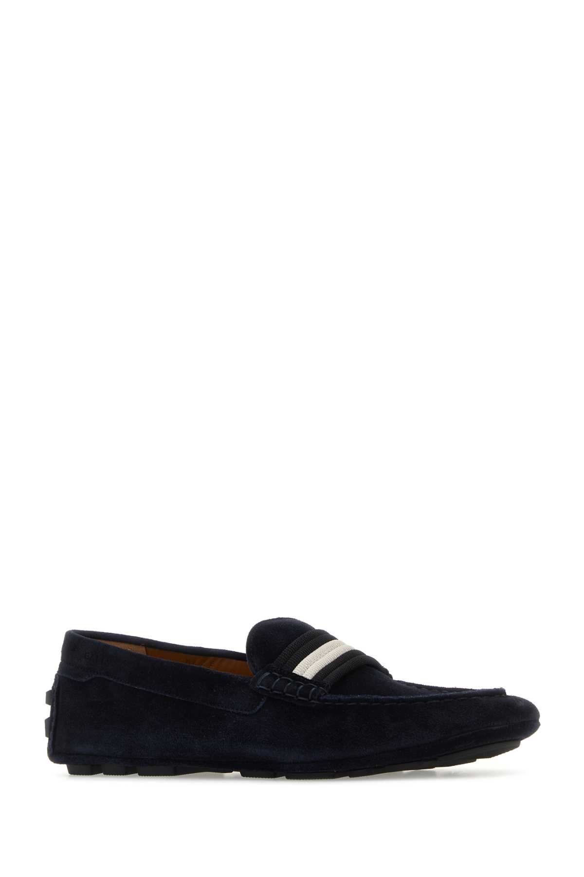 Shop Bally Midnight Blue Suede Kansan Loafers In Midnight21