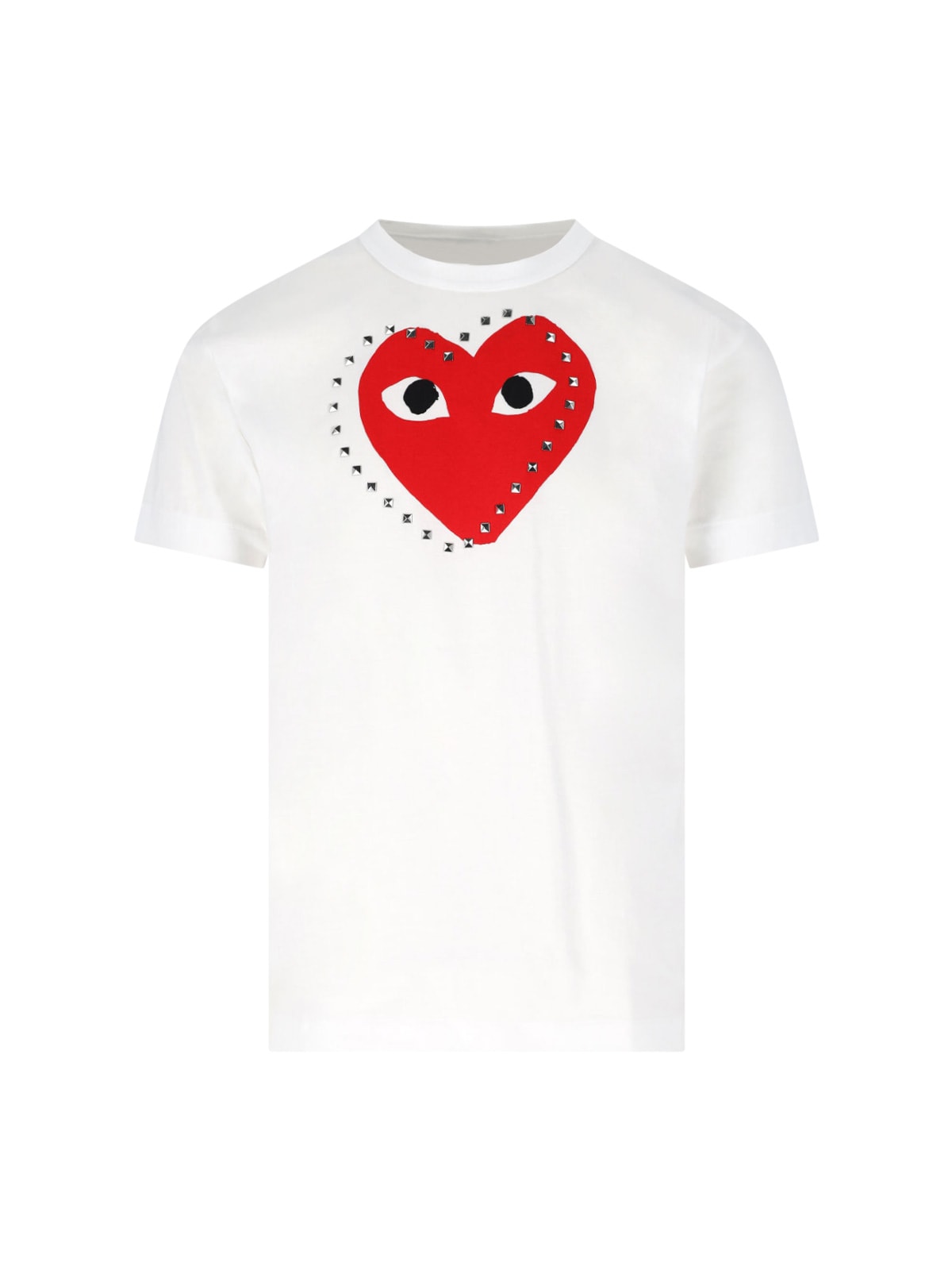 Comme Des Garçons Play Logo T-shirt With Studs