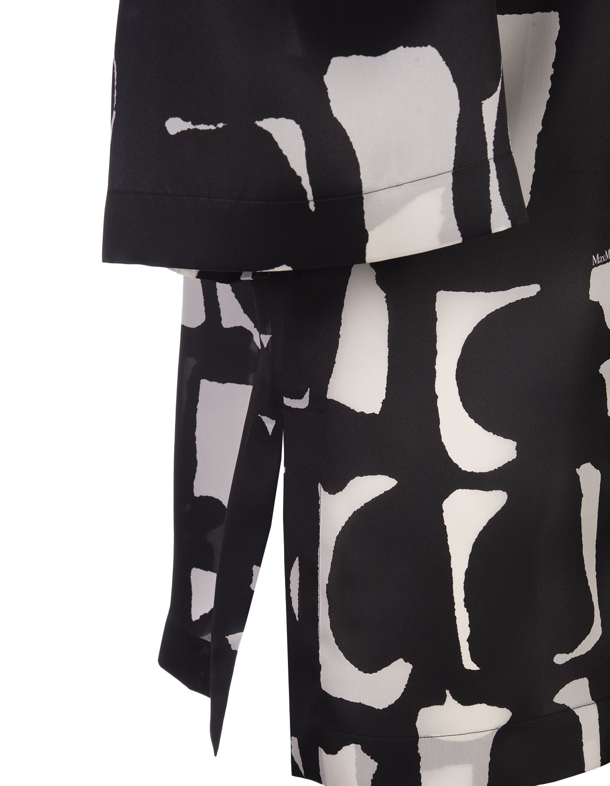 Max Mara Carella Abstract-print Puff-sleeve Collared Shirt In St. Grafica