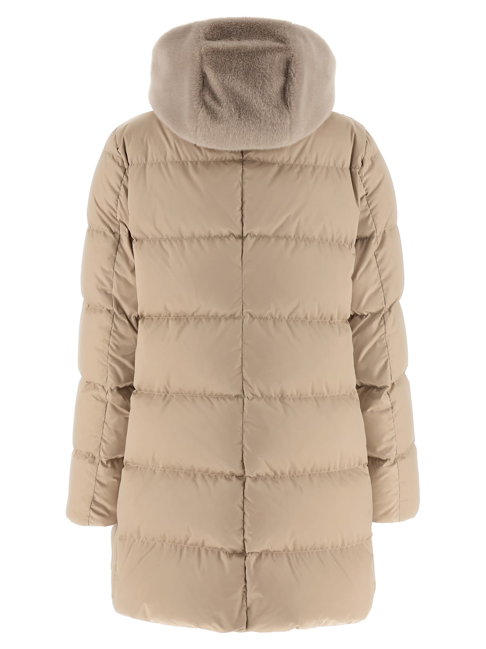 Herno A-shape Resort Down Jacket In Neutral